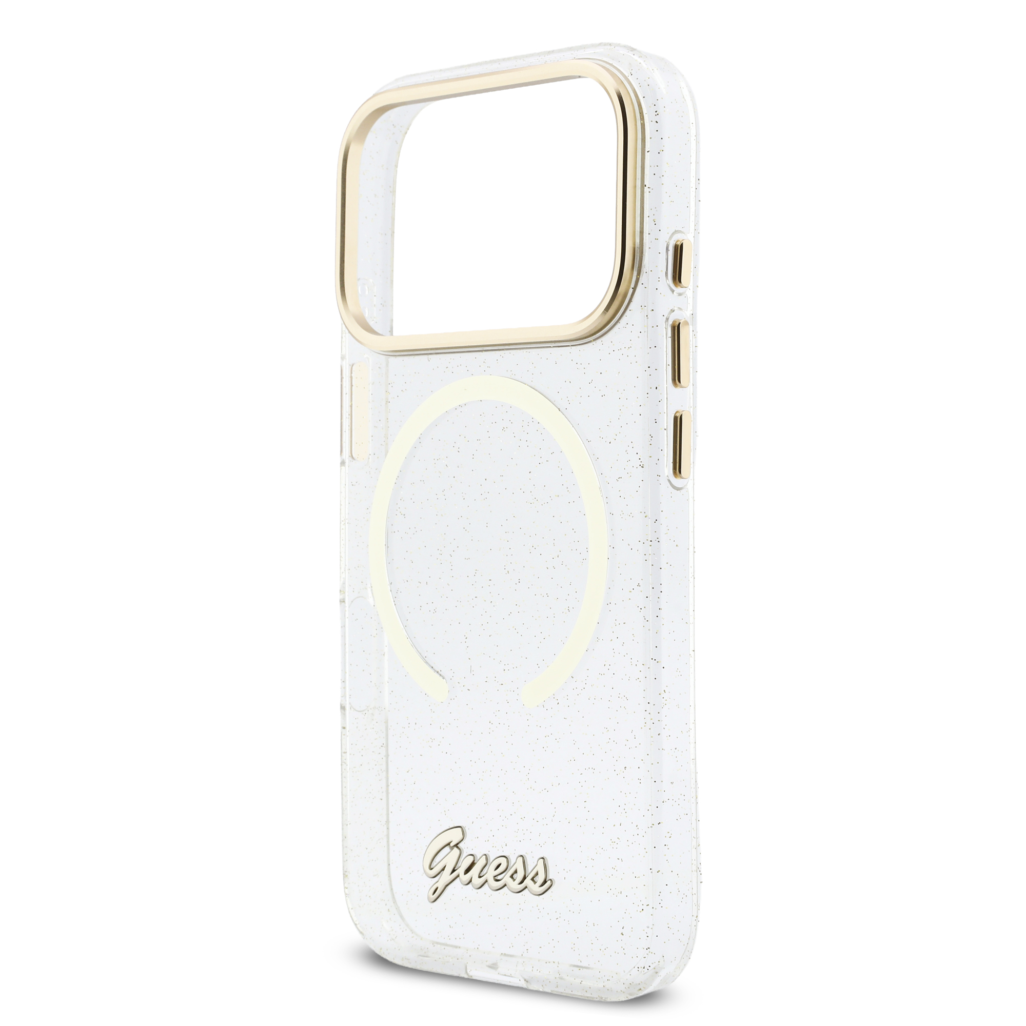iPhone 17 Pro - GUESS Glitters Script Strap Transparent - 6