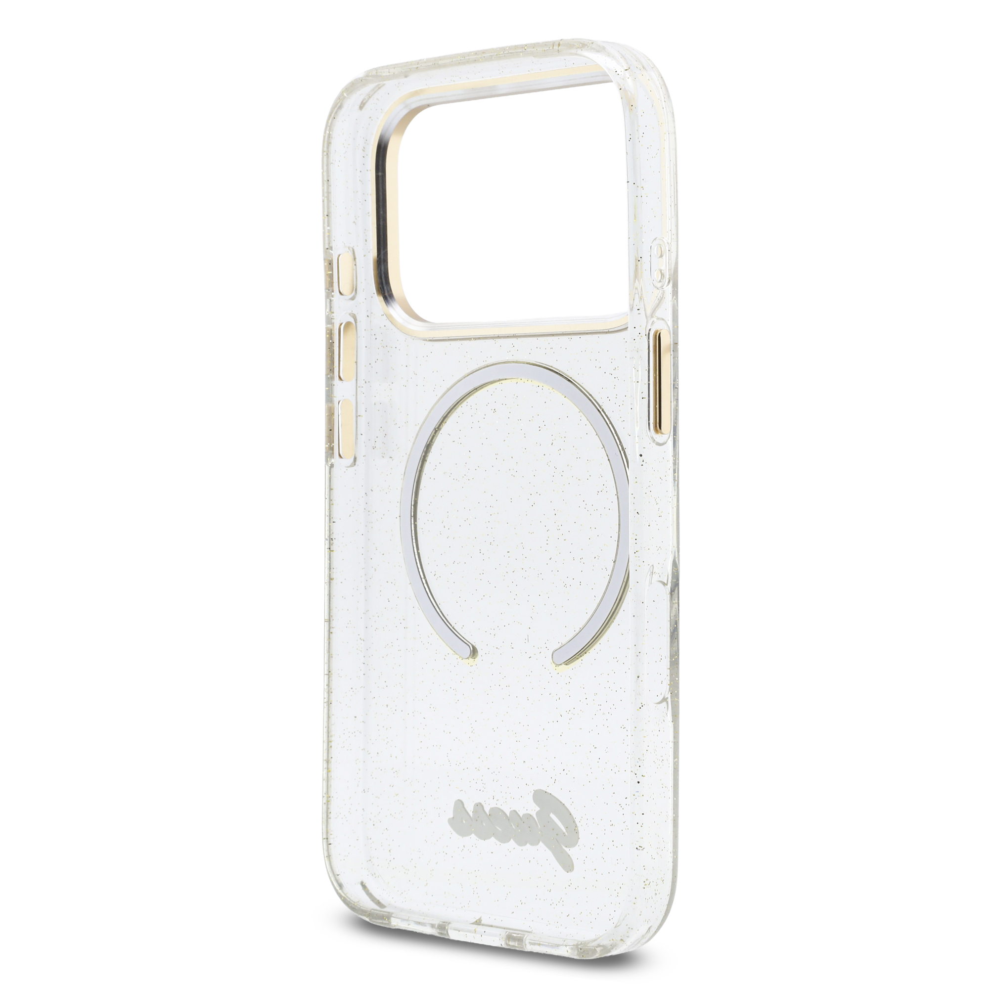 iPhone 17 Pro - GUESS Glitters Script Strap Transparent - 7