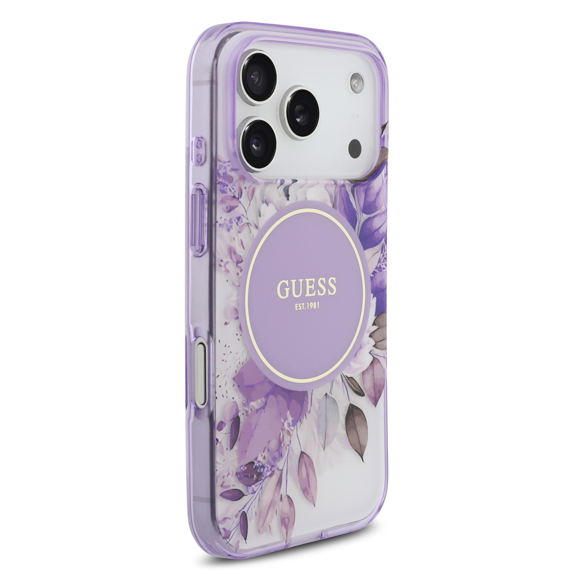 iPhone 17 Pro - GUESS Flower Tonal Circle Purple - 4