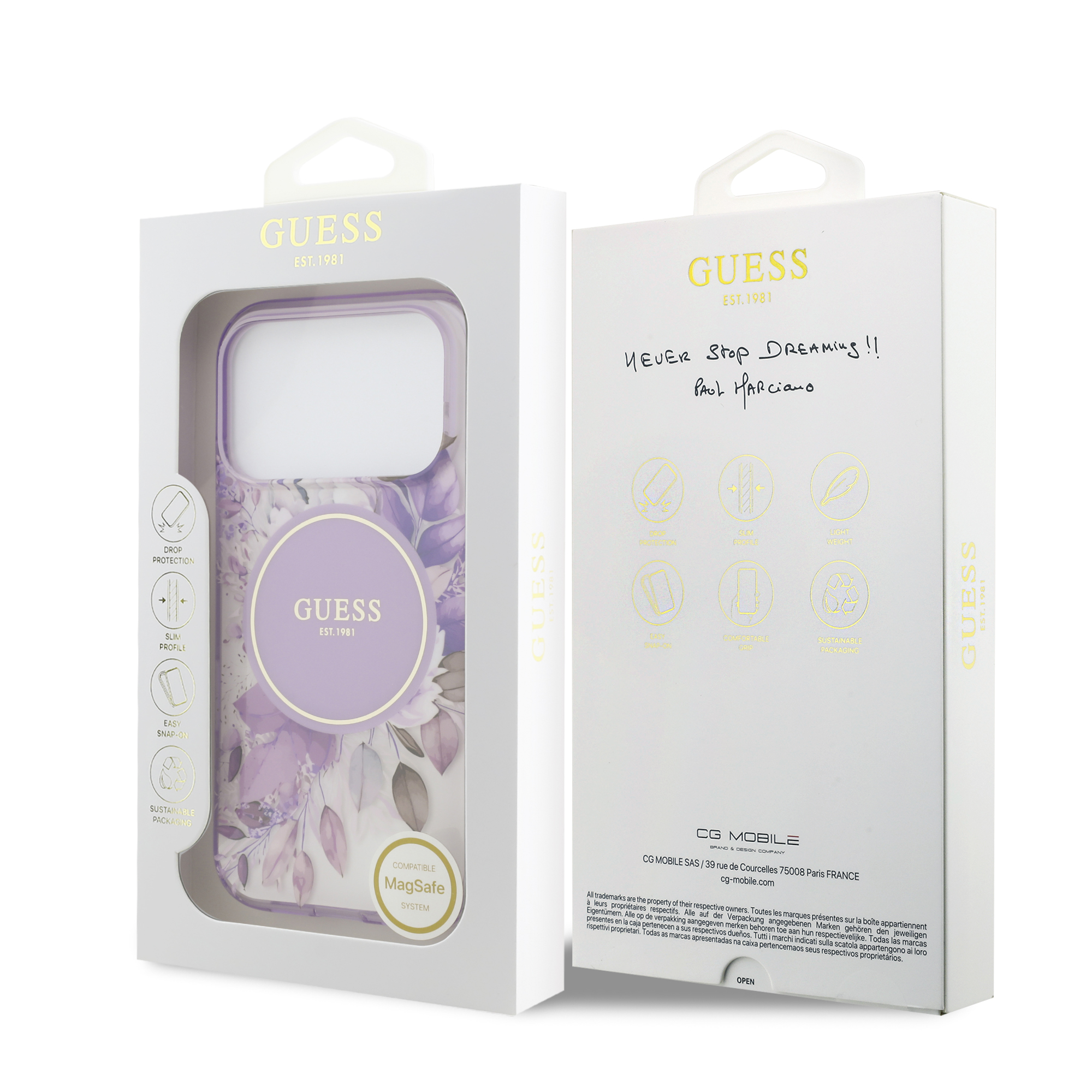 iPhone 17 Pro - GUESS Flower Tonal Circle Purple - 8