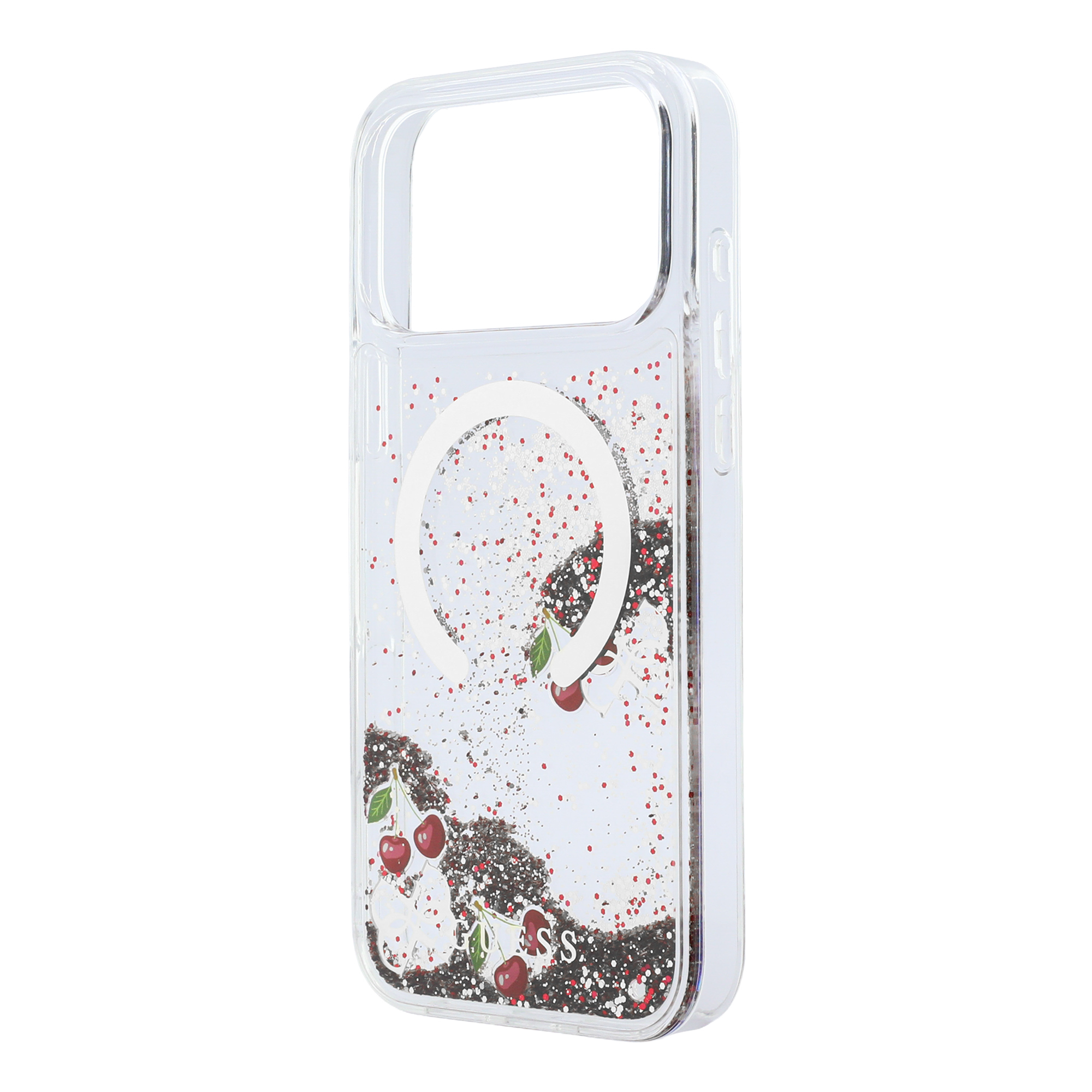 iPhone 17 Pro Max - GUESS Liquid Glitter With Cherries Silver - 6