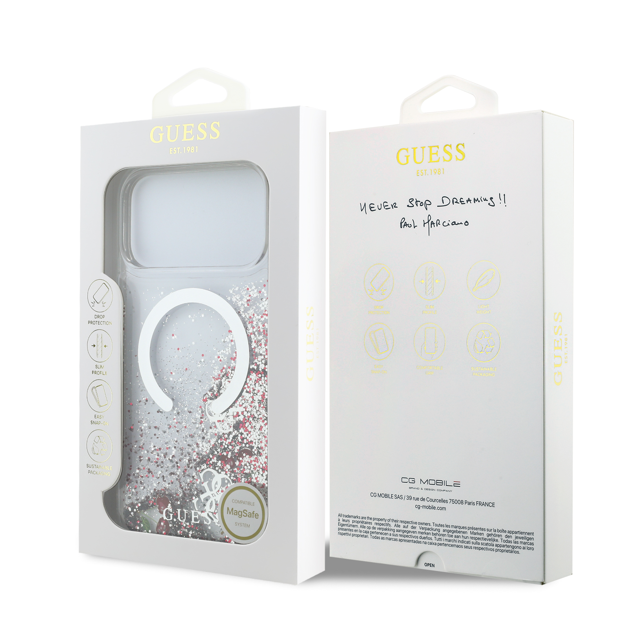 iPhone 17 Pro Max - GUESS Liquid Glitter With Cherries Silver - 8