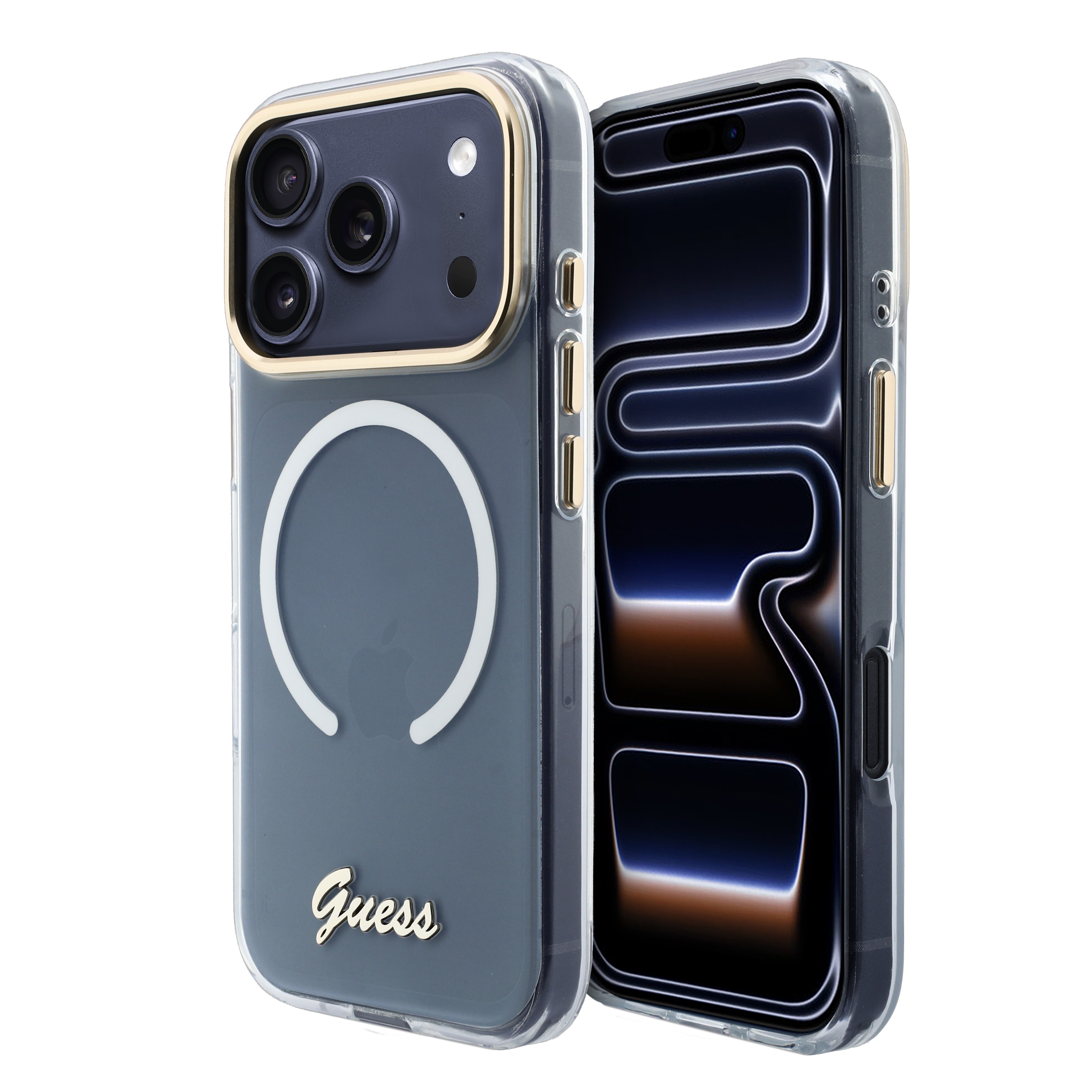 iPhone 17 Pro Max - GUESS Gradient Script Metal White - 3