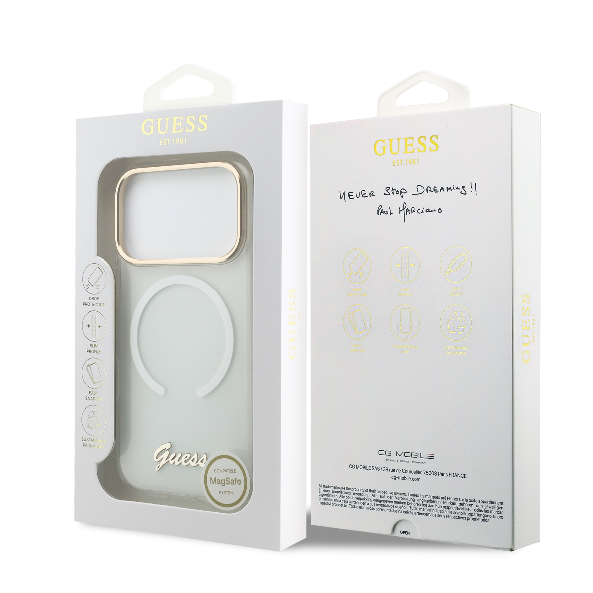 iPhone 17 Pro Max - GUESS Gradient Script Metal White - 8