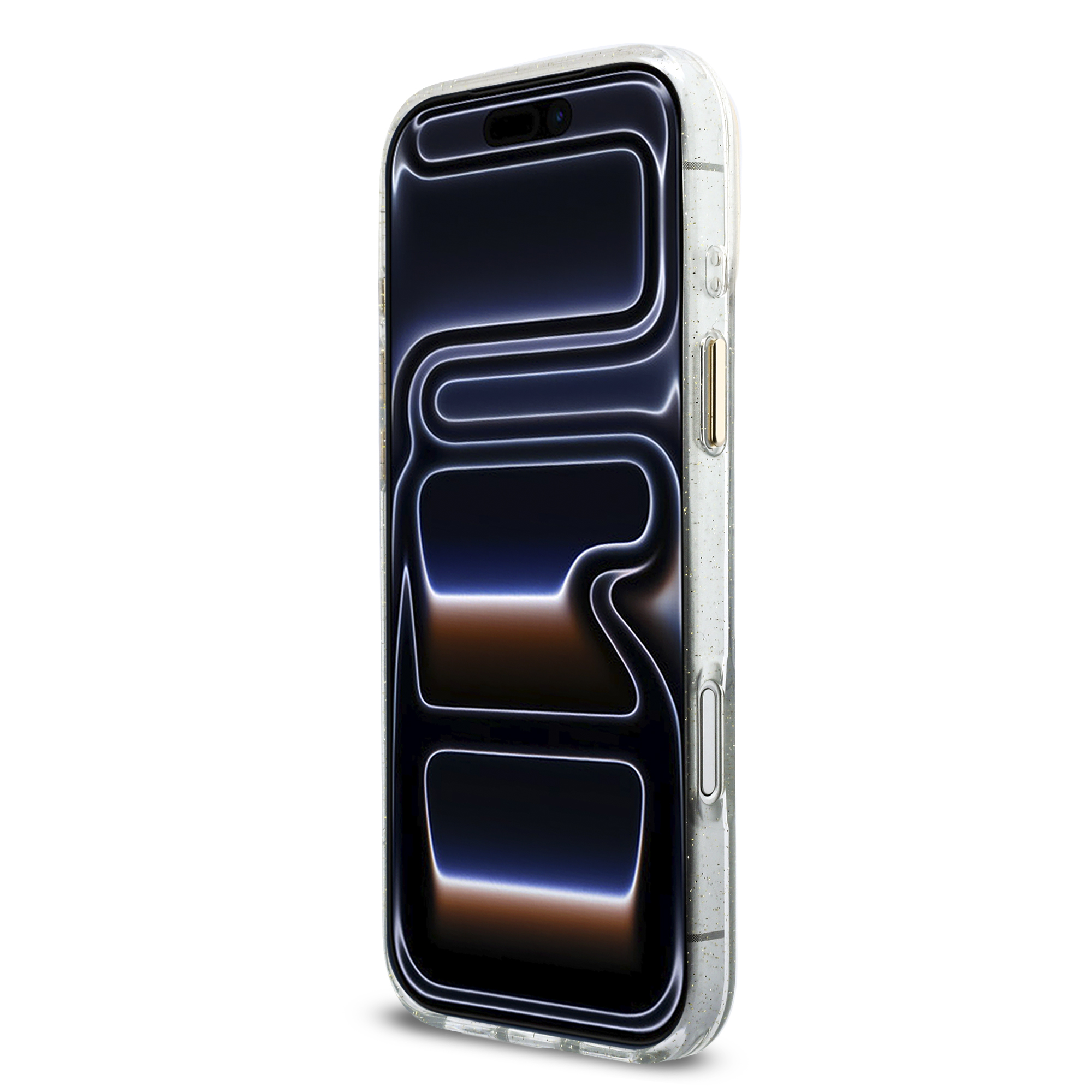 iPhone 17 Pro Max - GUESS Glitters Script Strap Transparent - 5