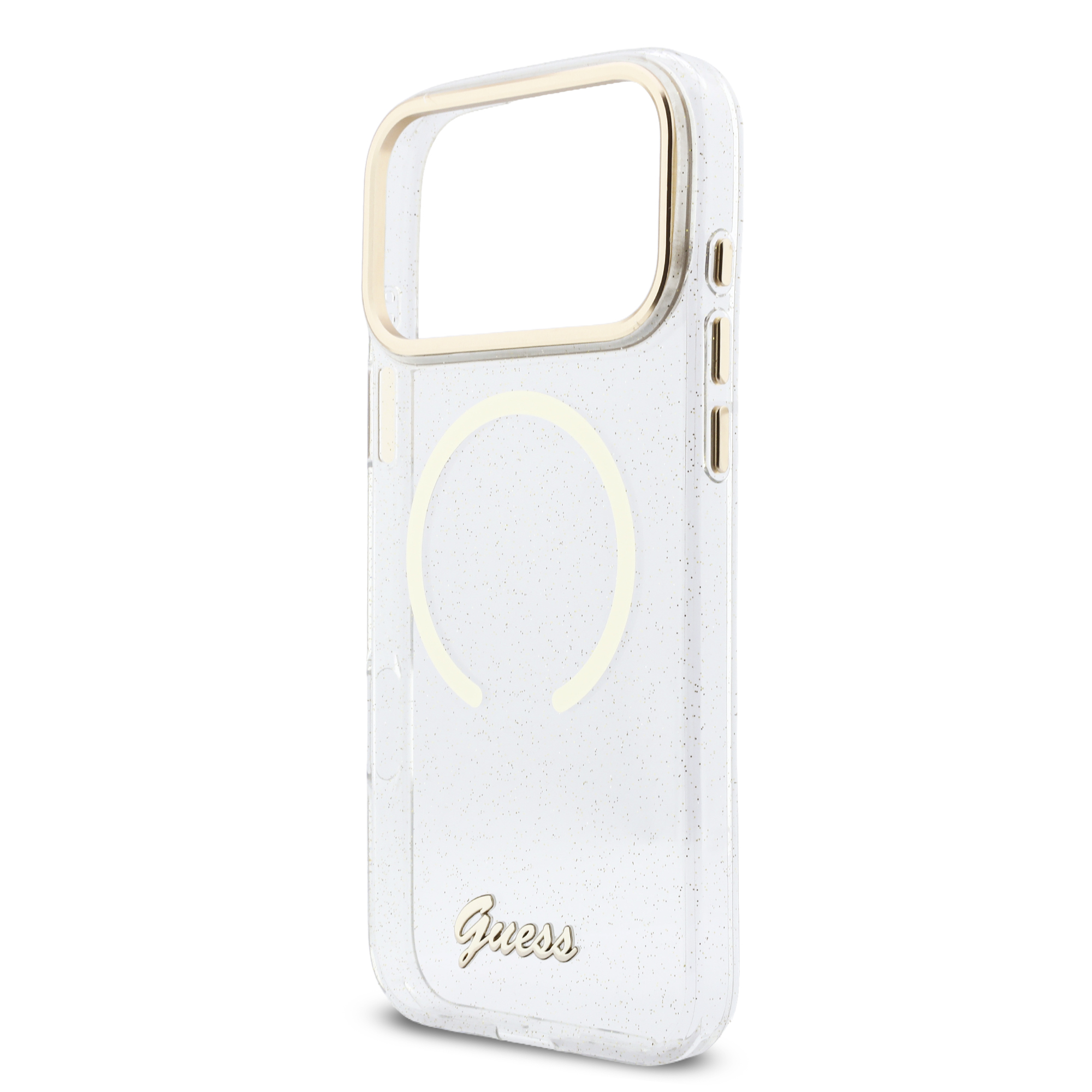iPhone 17 Pro Max - GUESS Glitters Script Strap Transparent - 6