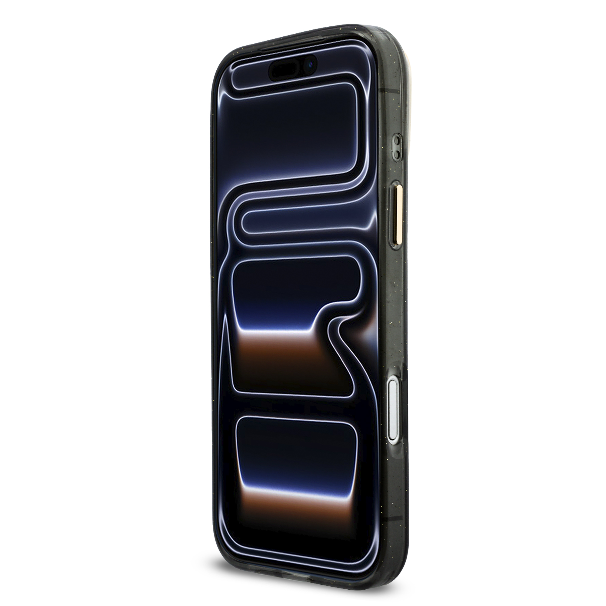 iPhone 17 Pro Max - GUESS Glitters Script Strap Black - 4