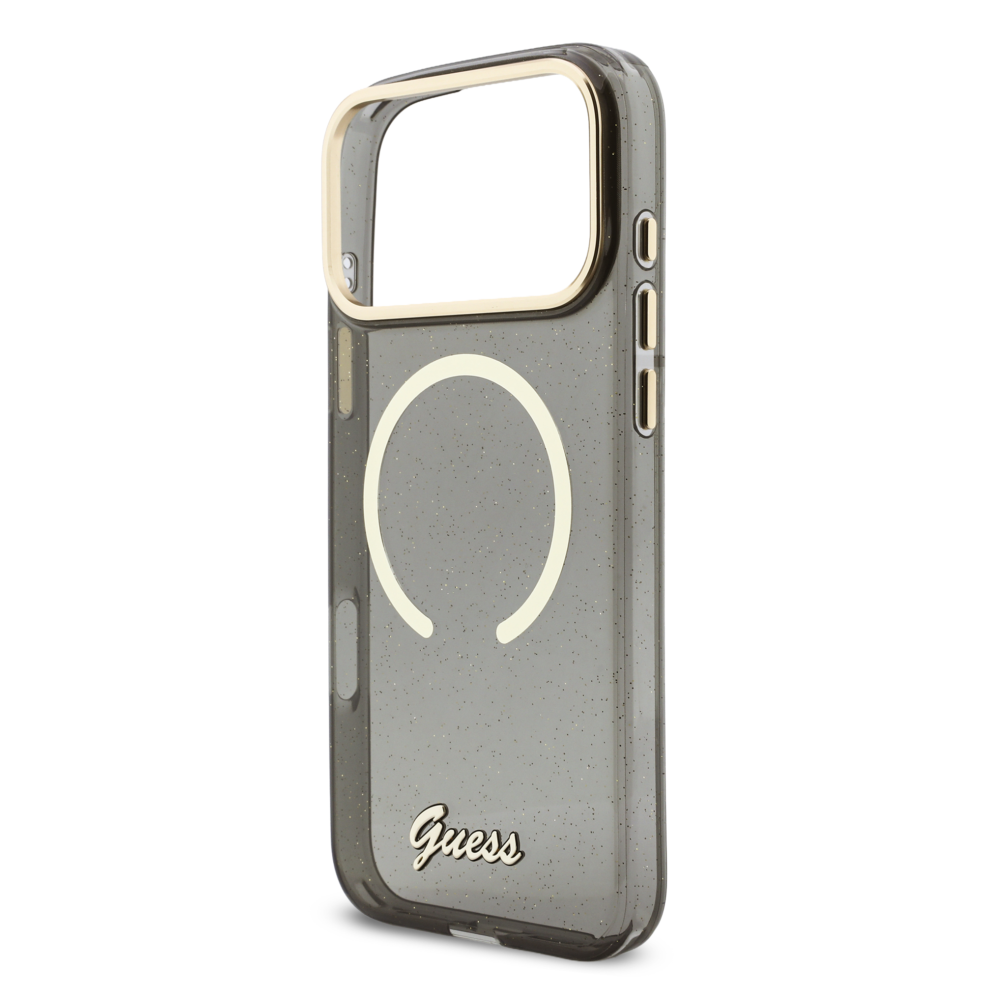 iPhone 17 Pro Max - GUESS Glitters Script Strap Black - 5