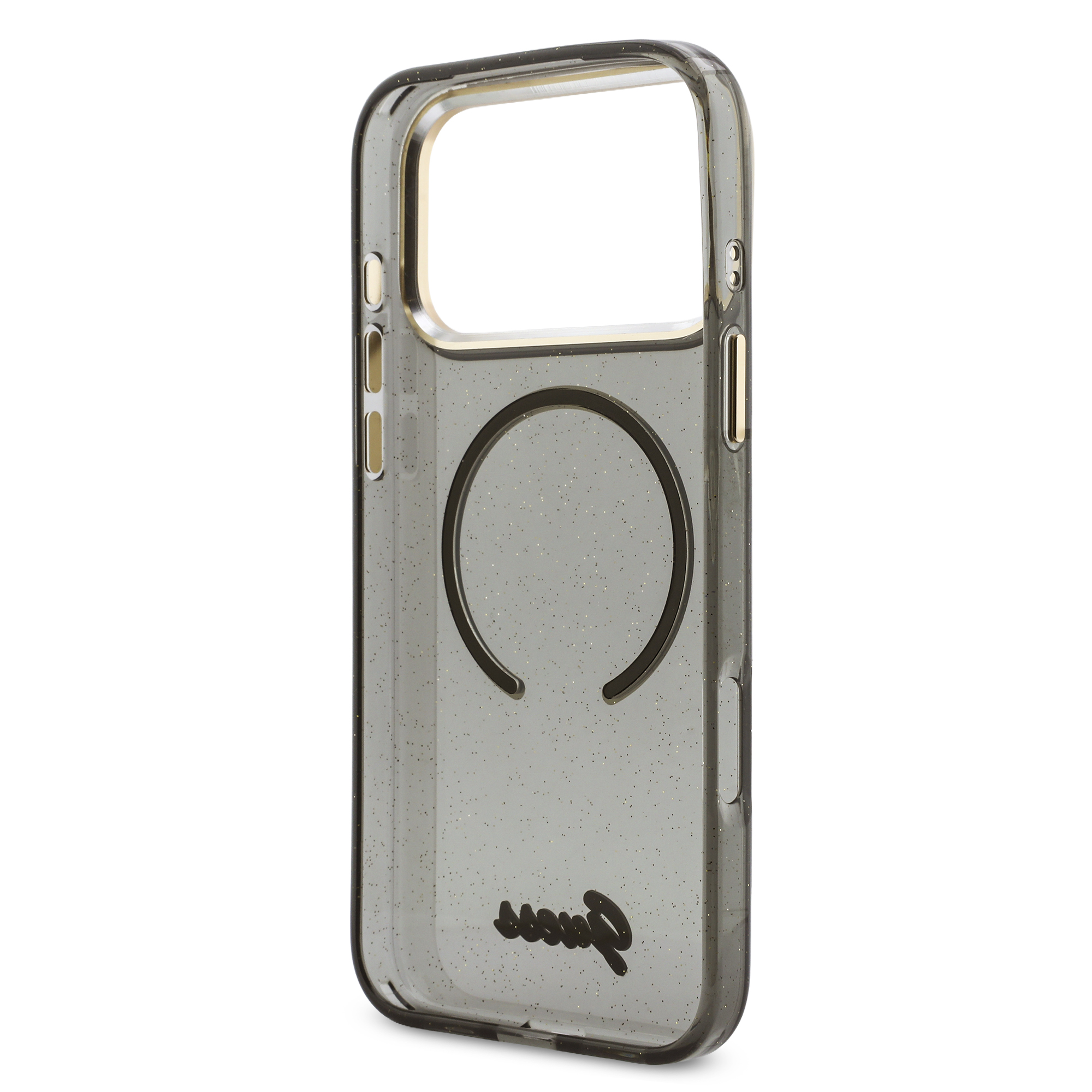 iPhone 17 Pro Max - GUESS Glitters Script Strap Black - 6