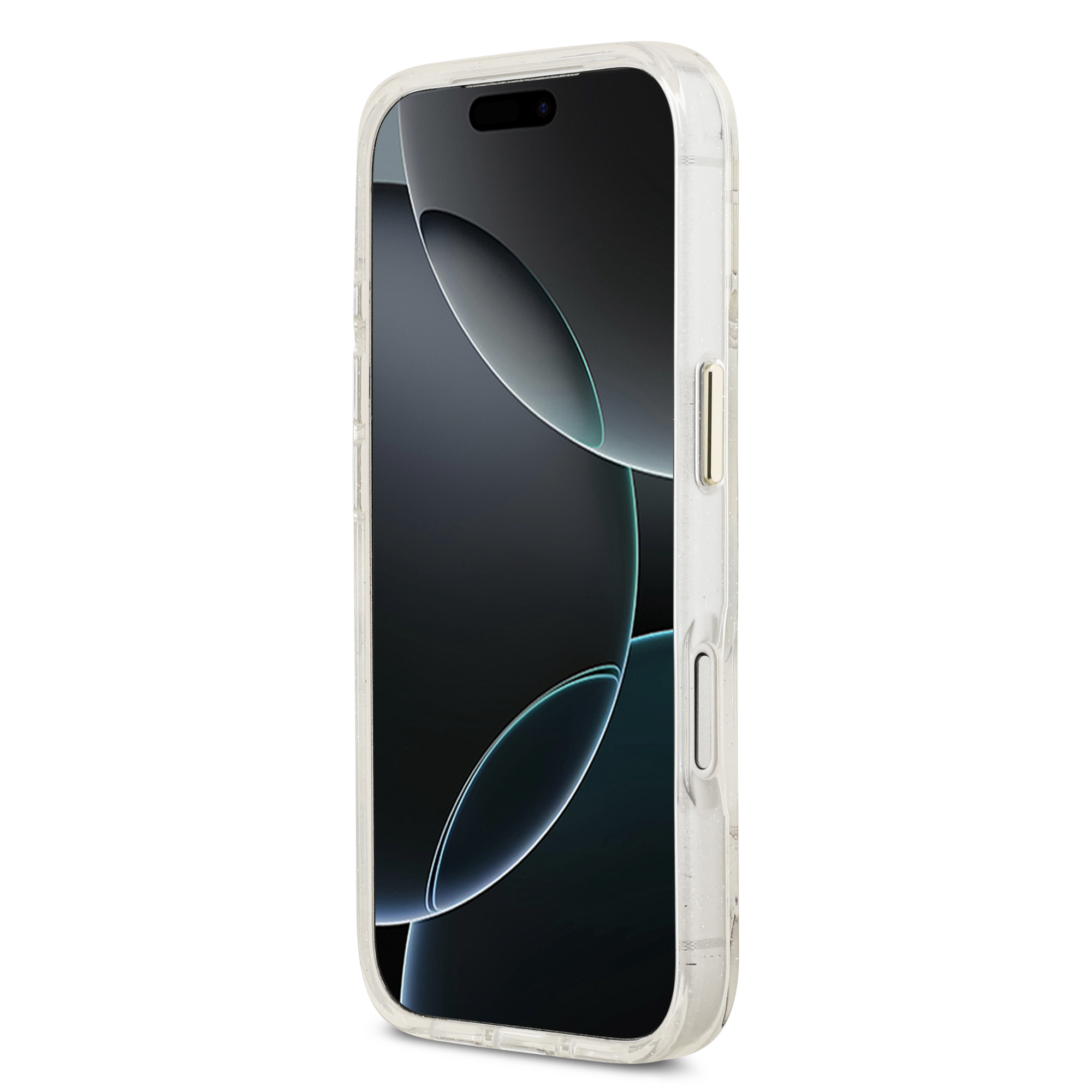 iPhone 17 Pro Max - GUESS Glitter Flowers Triangle White - 5