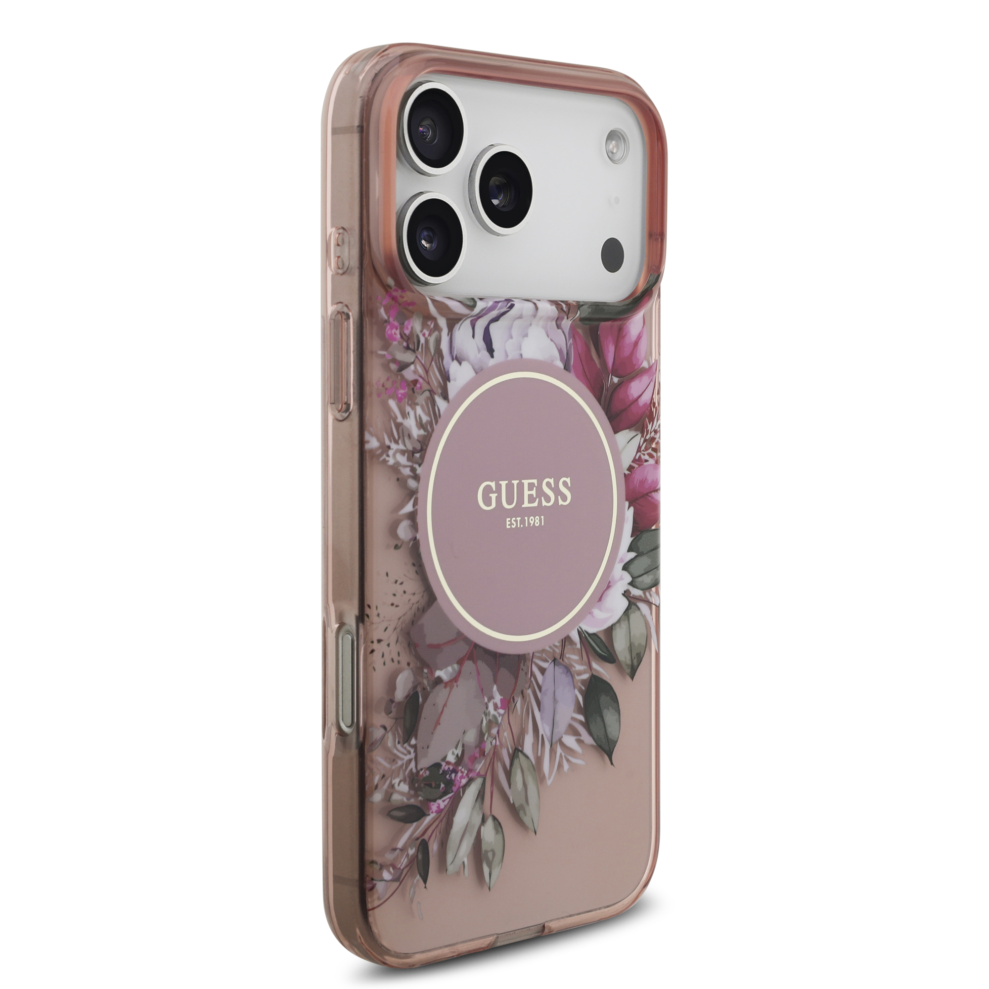 iPhone 17 Pro Max - GUESS Flowers With Pearl Strap Pink - 4