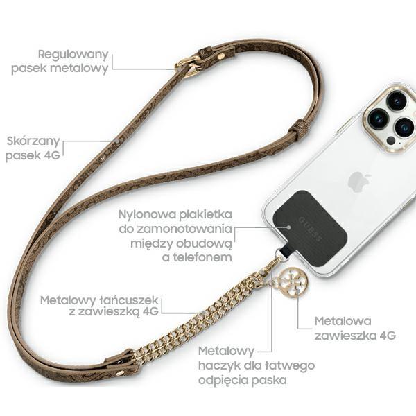Universal Strap - GUESS Crossbody With Charm Silver - 2