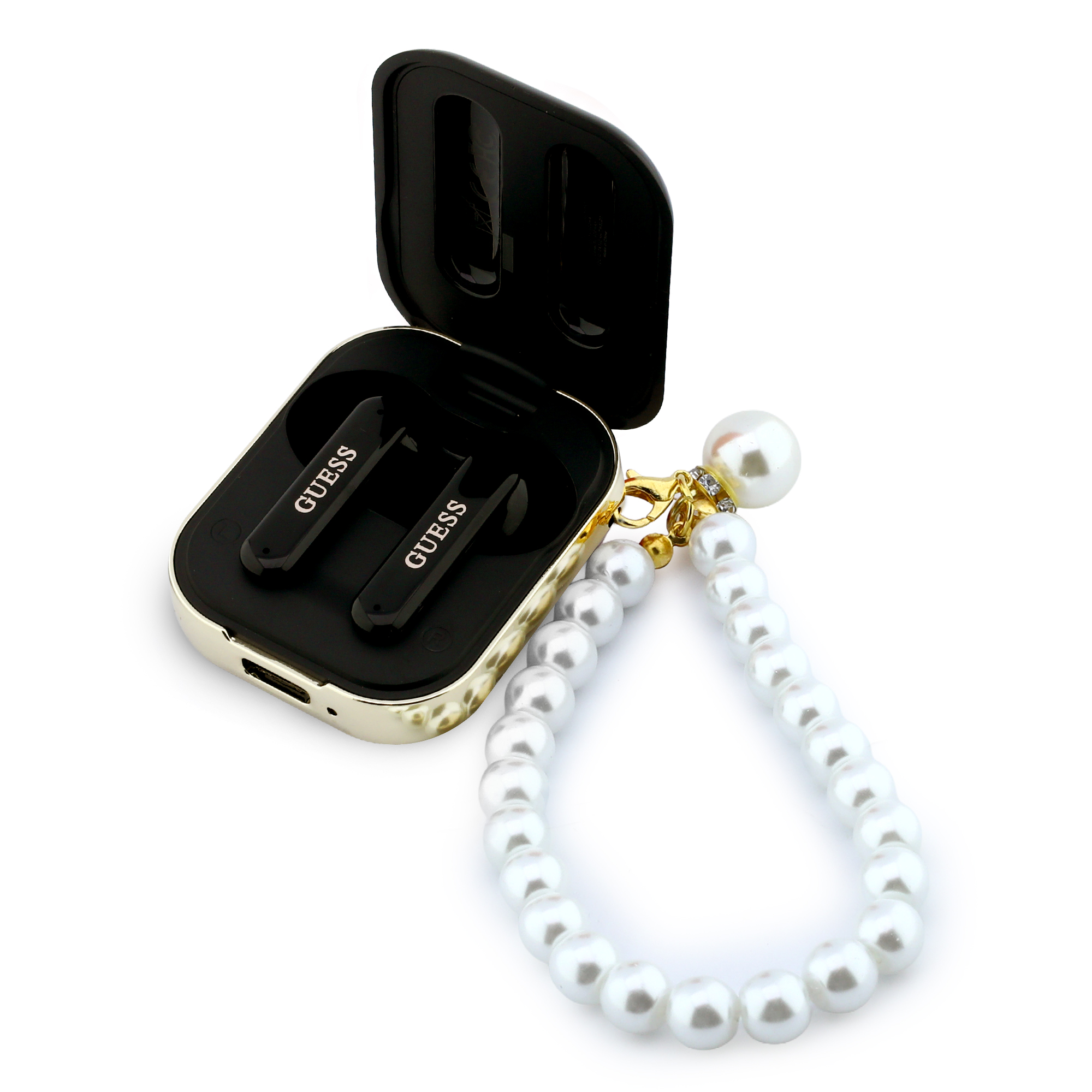 TWS Earbuds - GUESS Pearl Strap Black - 3