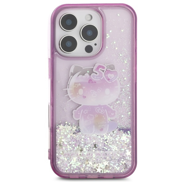 iPhone 16 - HELLO KITTY Liquid Glitters 50TH Anniversary Purple - 3