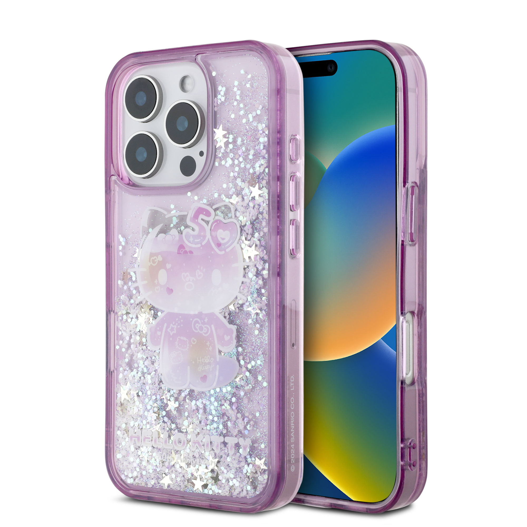 iPhone 16 Pro Max - HELLO KITTY Liquid Glitters 50TH Anniversary Purple - 2