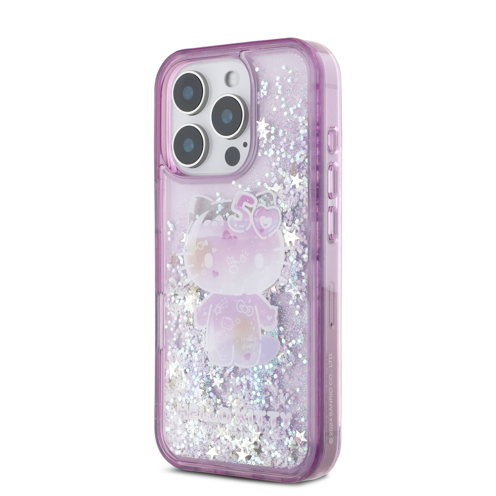 iPhone 16 Pro Max - HELLO KITTY Liquid Glitters 50TH Anniversary Purple - 3