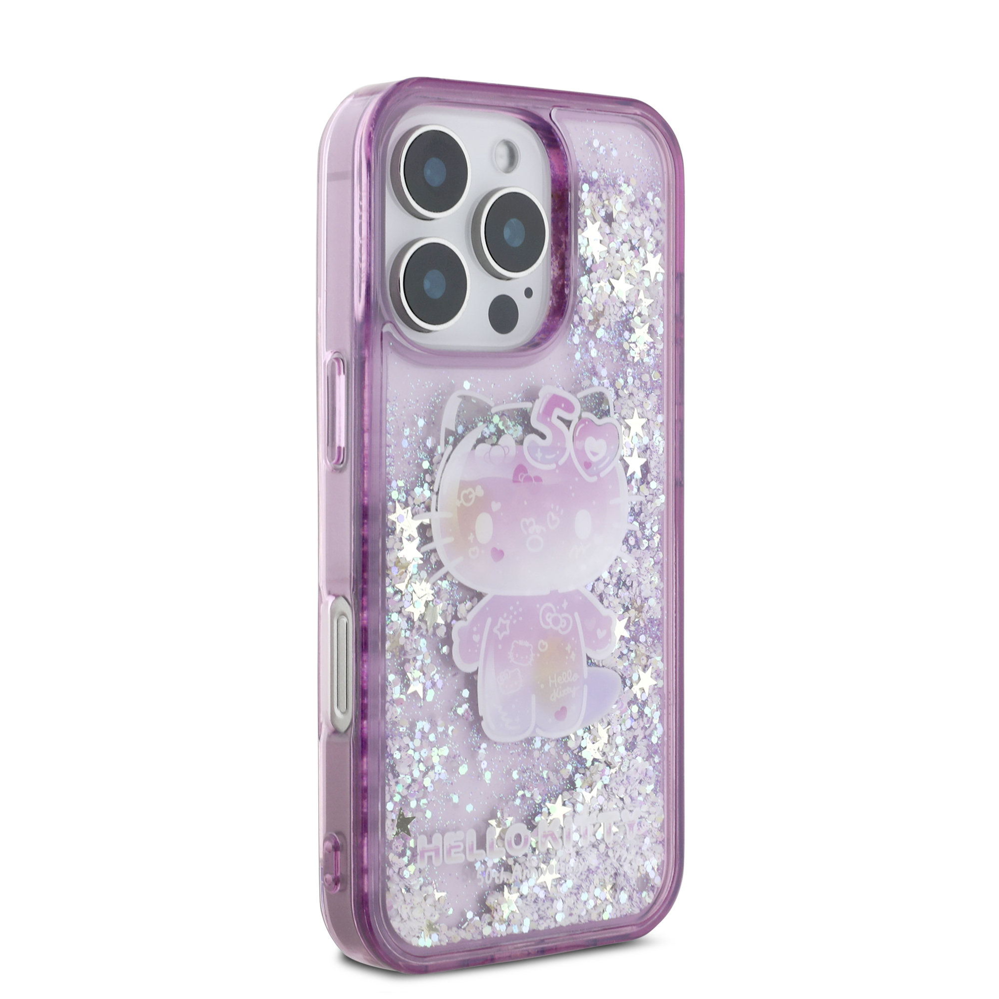 iPhone 16 Pro Max - HELLO KITTY Liquid Glitters 50TH Anniversary Purple - 4