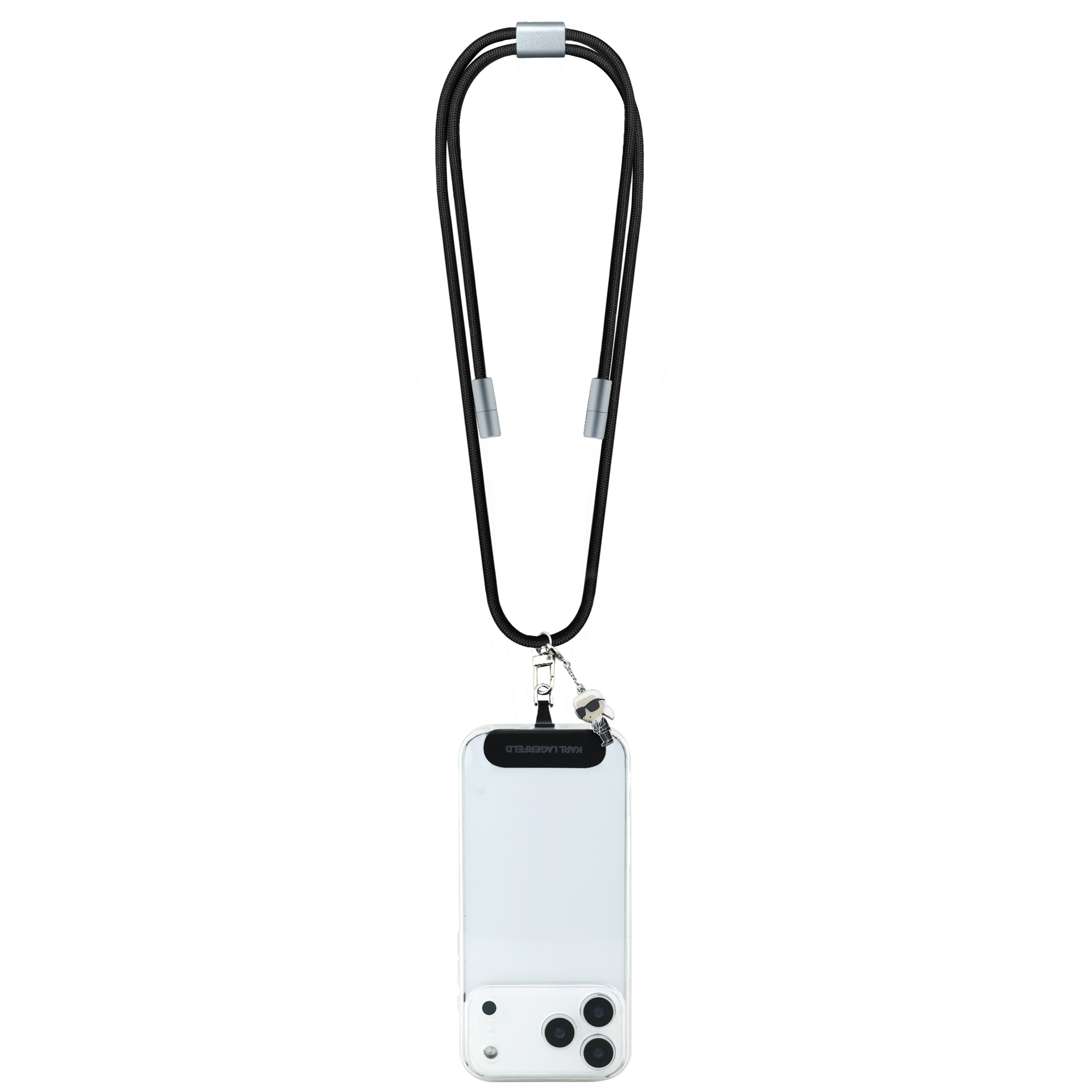 Accessory - KARL LAGERFELD Charging Cable USB-C Ikonik Charm Black - 2
