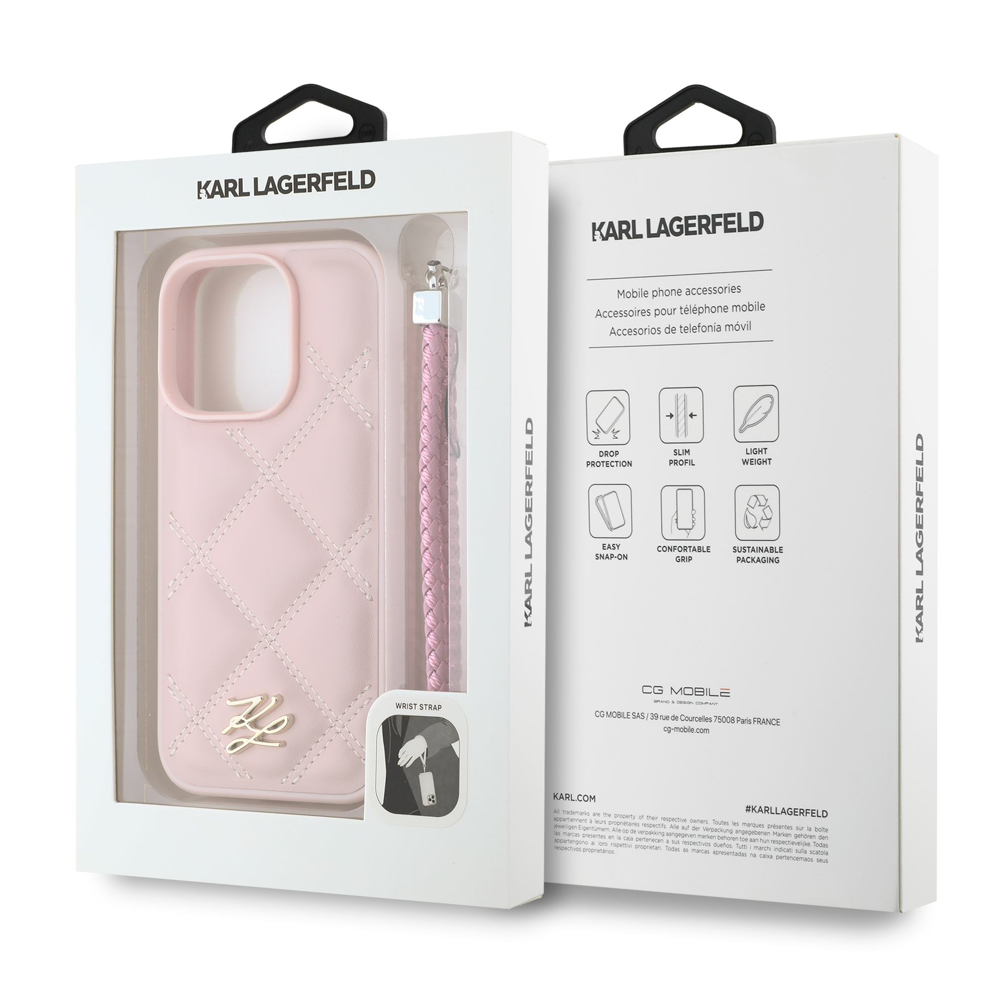 iPhone 16 Pro - KARL LAGERFELD Small Initials With Strap Pink - 7