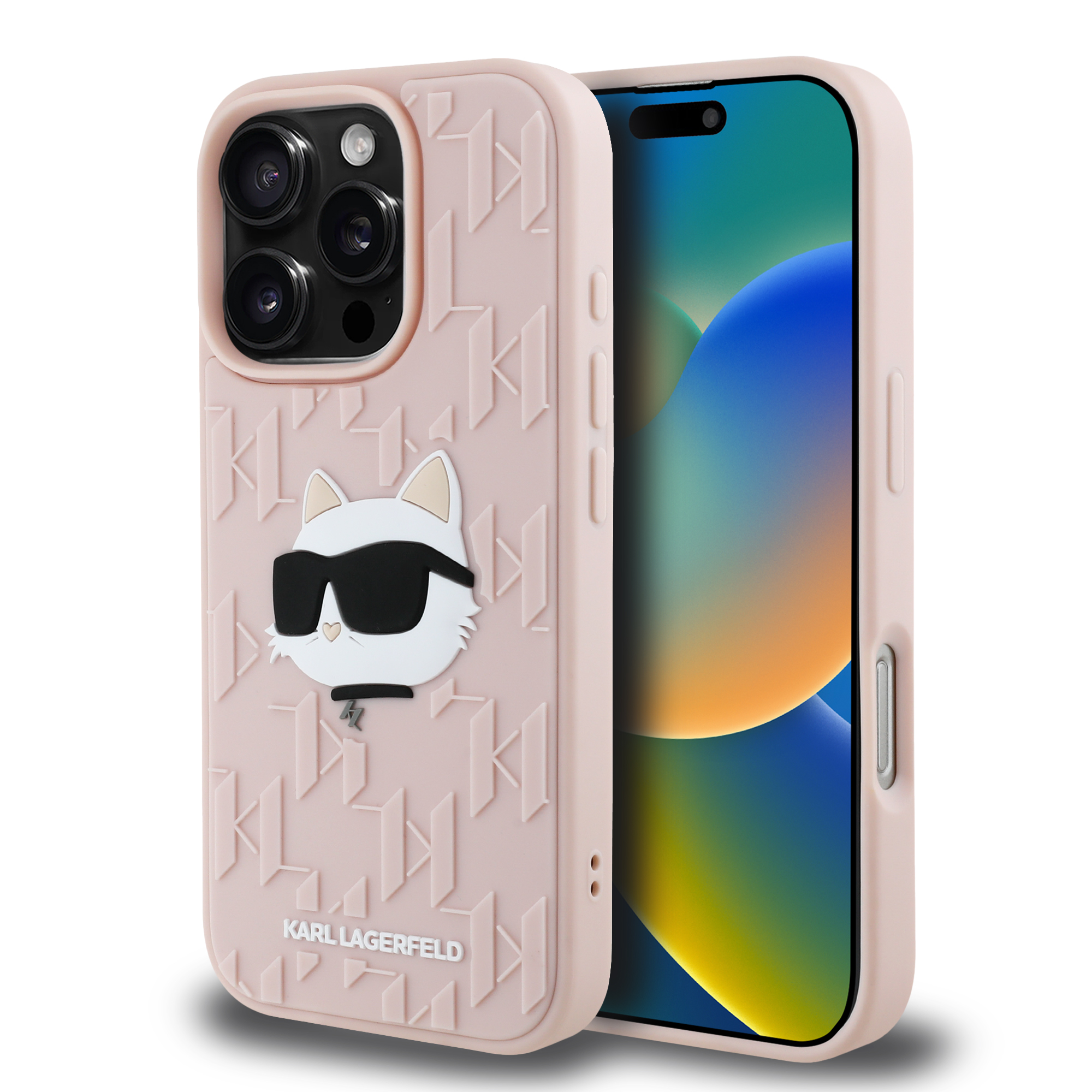 iPhone 16 Pro - KARL LAGERFELD Monogram Choupette Pink