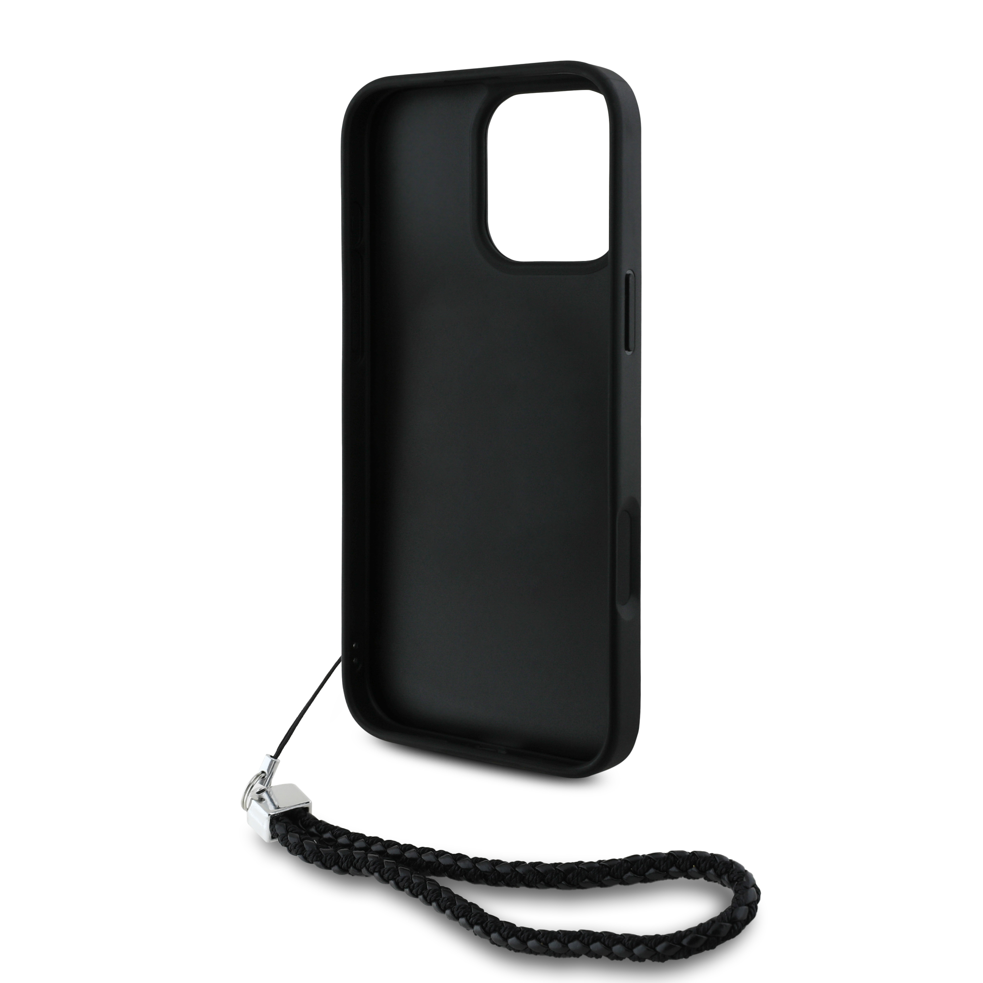 iPhone 16 Pro Max - KARL LAGERFELD Quilted Initial Chain Strap Black - 6