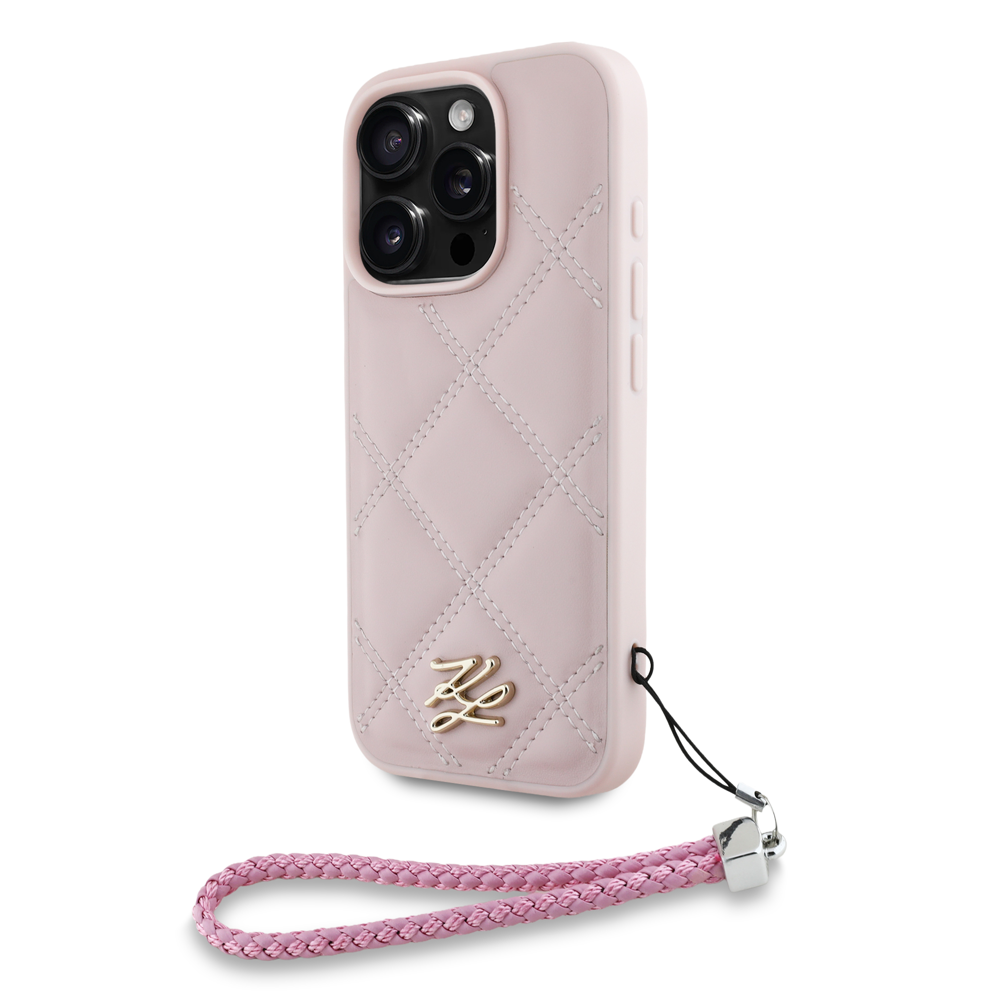 iPhone 16 Pro Max - KARL LAGERFELD Small Initials With Strap Pink