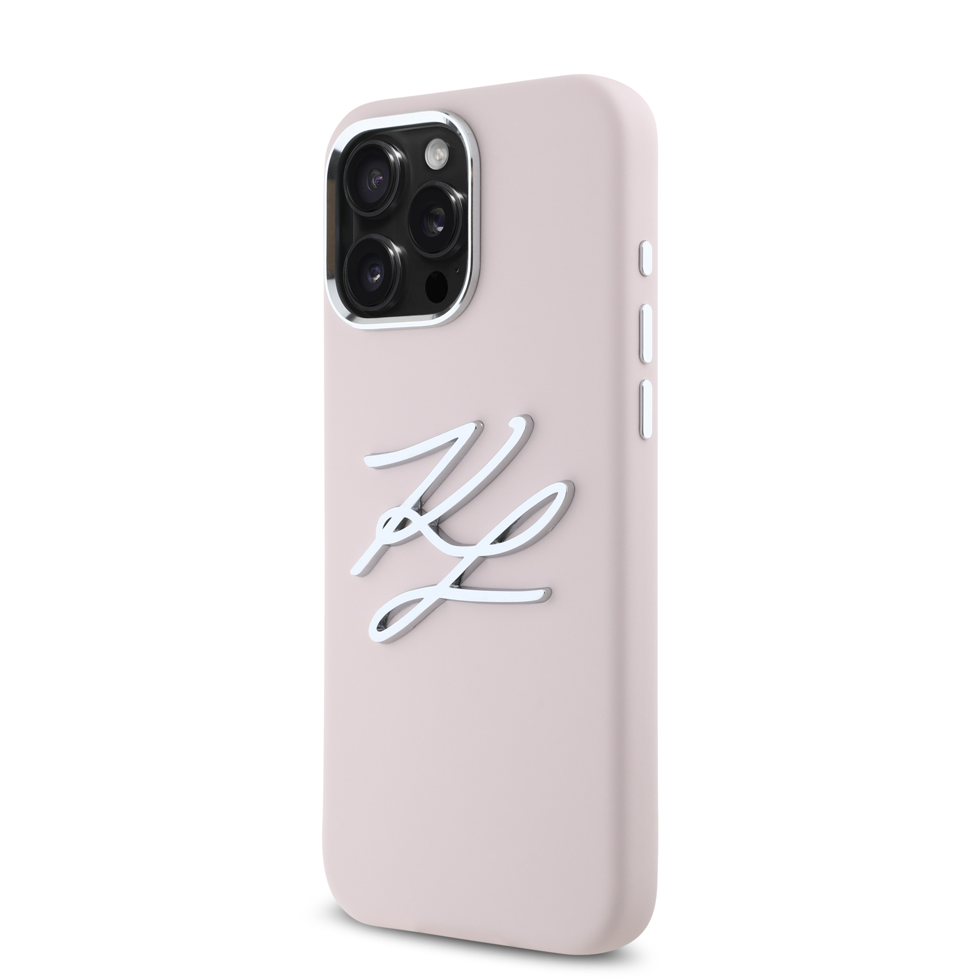 iPhone 16 Pro Max - KARL LAGERFELD Liquid Silicone Big Initials Pink - 2