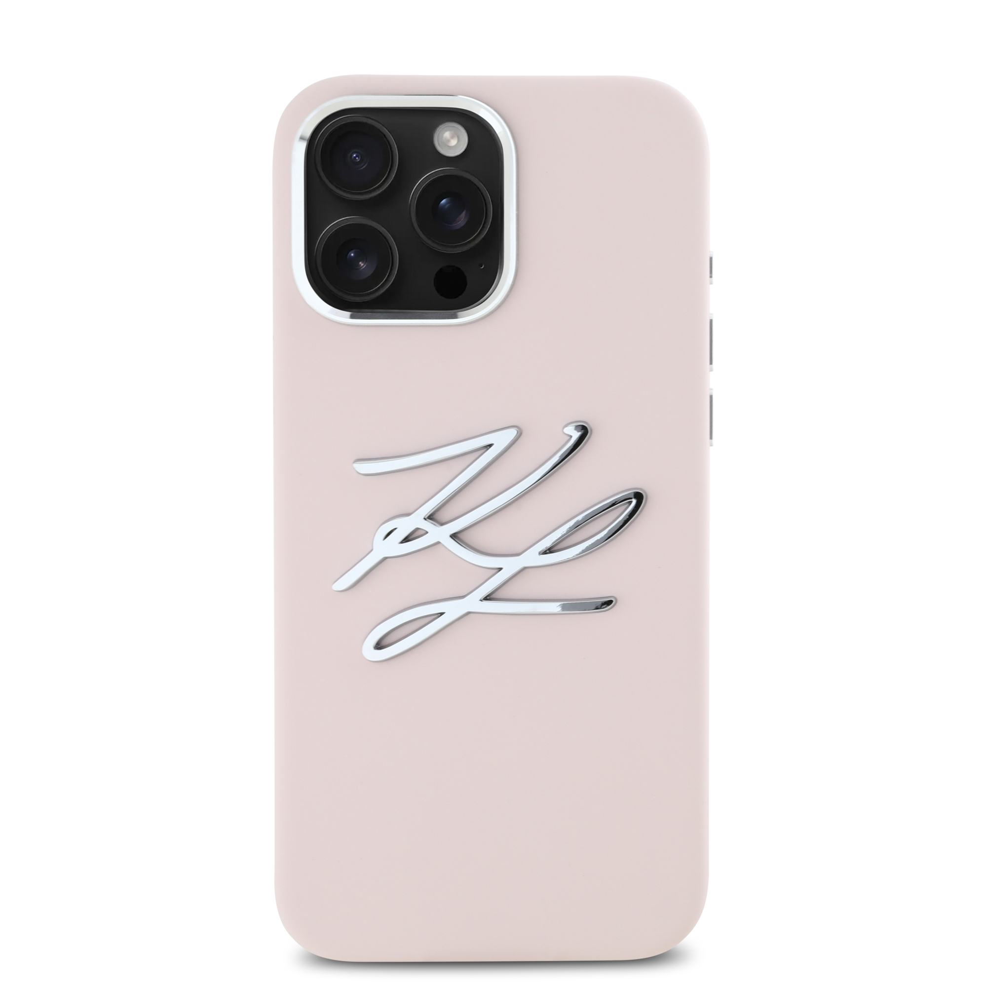 iPhone 16 Pro Max - KARL LAGERFELD Liquid Silicone Big Initials Pink - 3