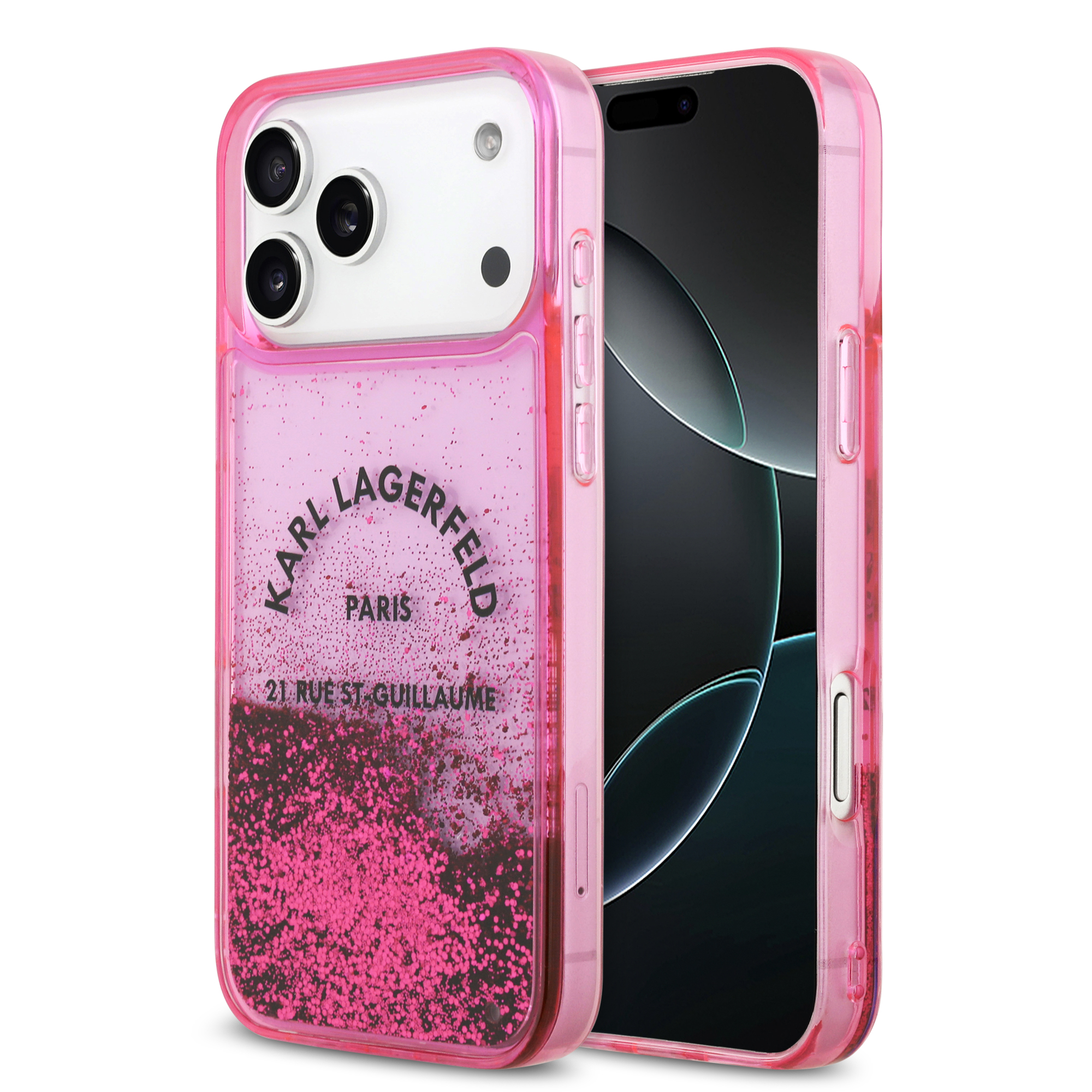 iPhone 17 Pro Max - KARL LAGERFELD Liquid Glitter Fuchsia - 2