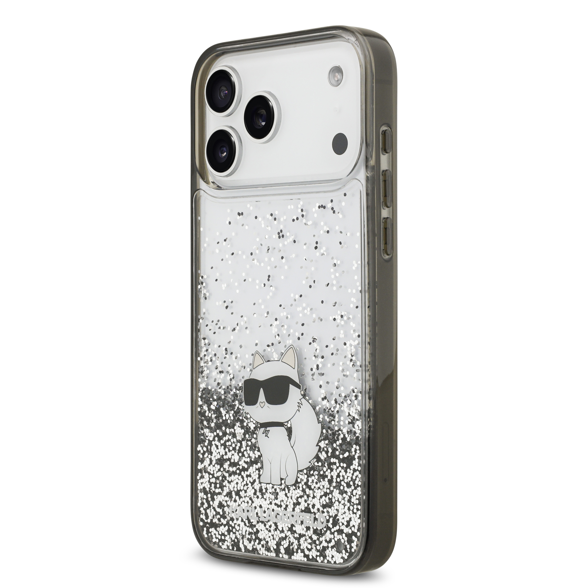 iPhone 17 Pro Max - KARL LAGERFELD Liquid Glitter Choupette Transparent - 3