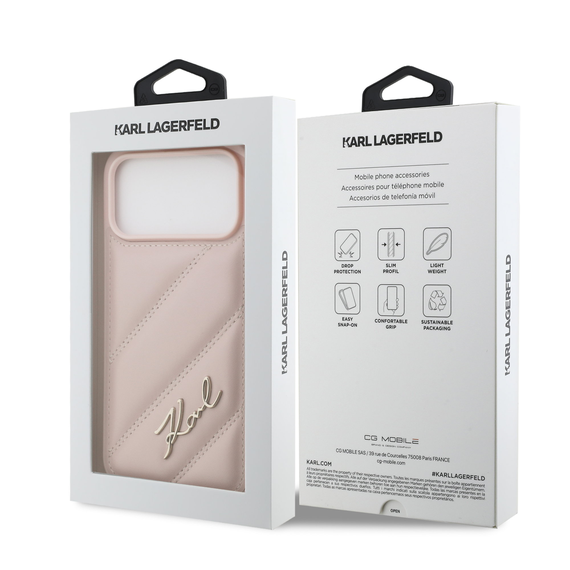 iPhone 17 Pro Max - KARL LAGERFELD Quilted Signature Pink - 8