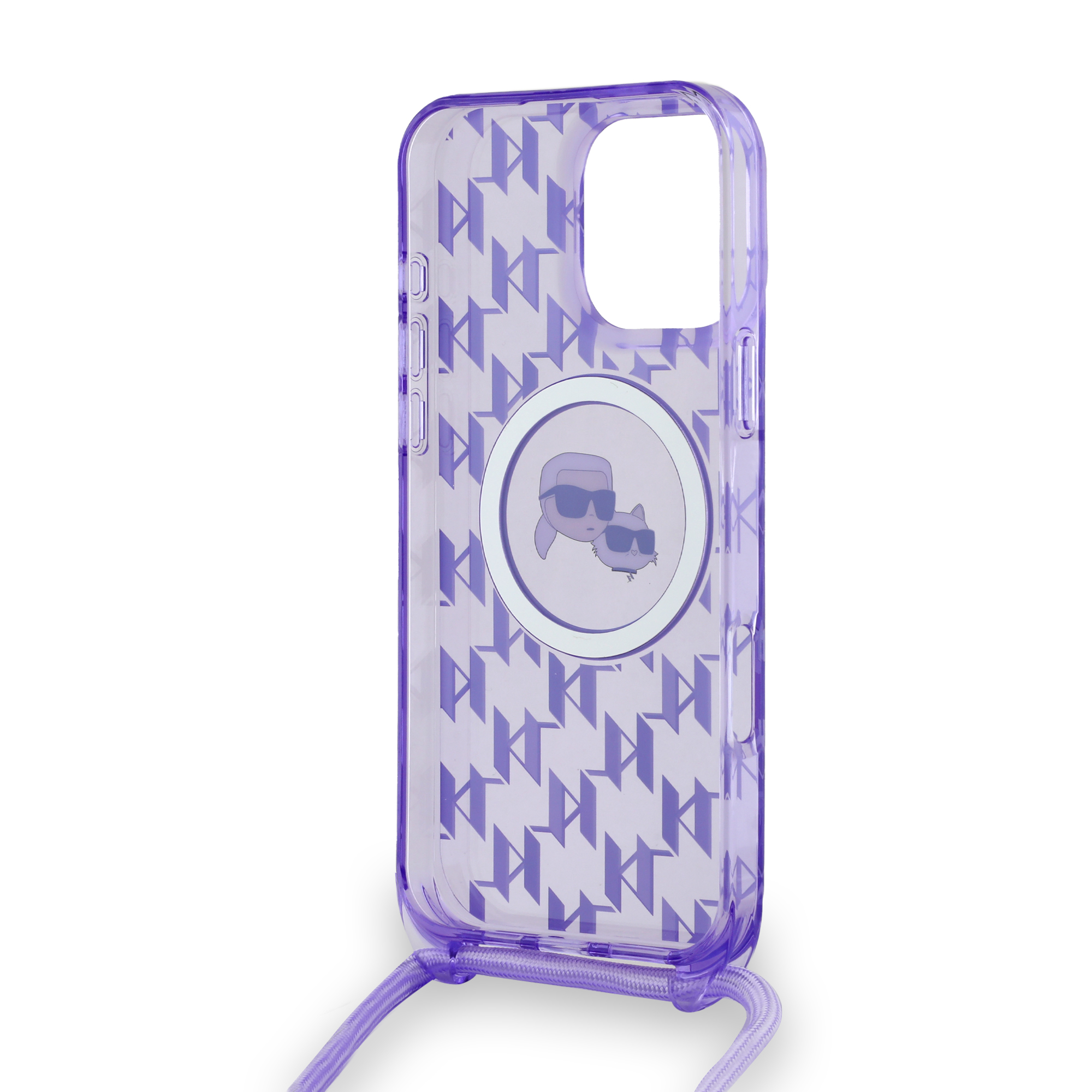 iPhone 16 Pro Max - KARL LAGERFELD Karl & Choupette With Strap Purple - 6
