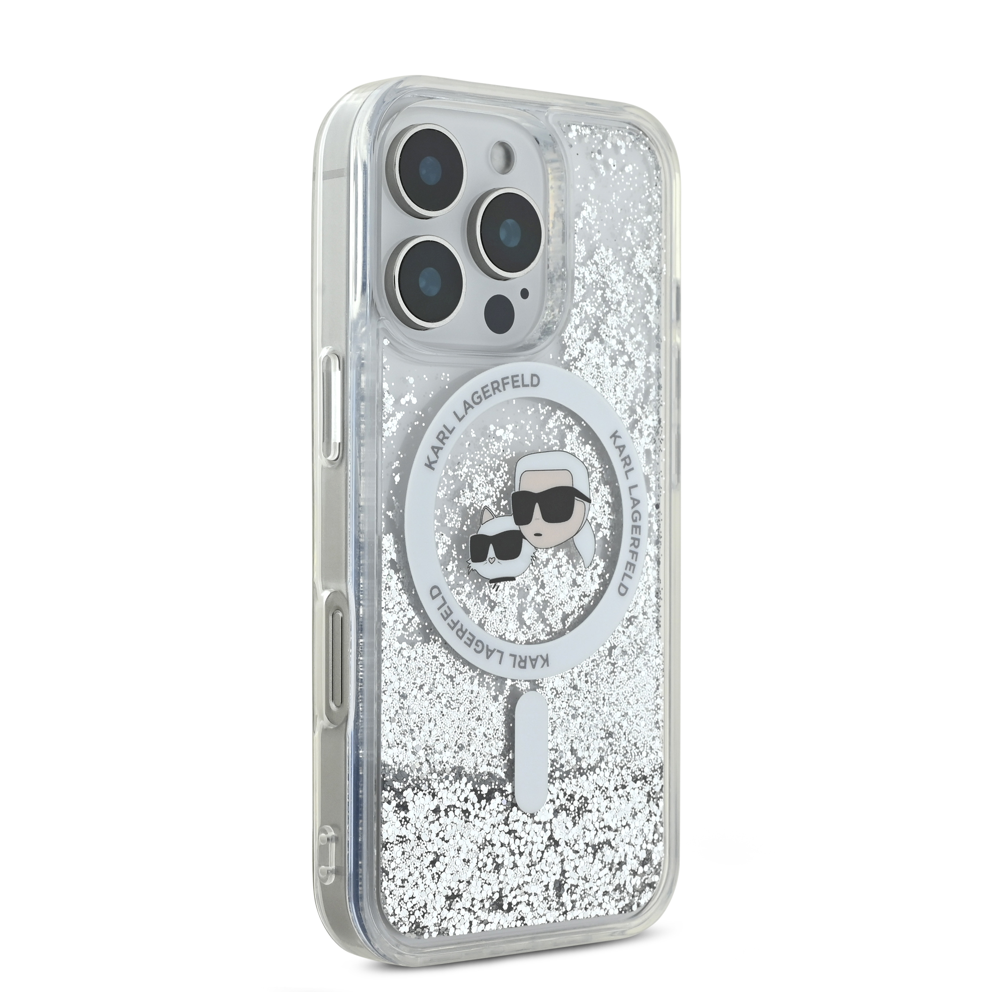 iPhone 16 Pro Max - KARL LAGERFELD Glitter Case Karl & Choupette - 4