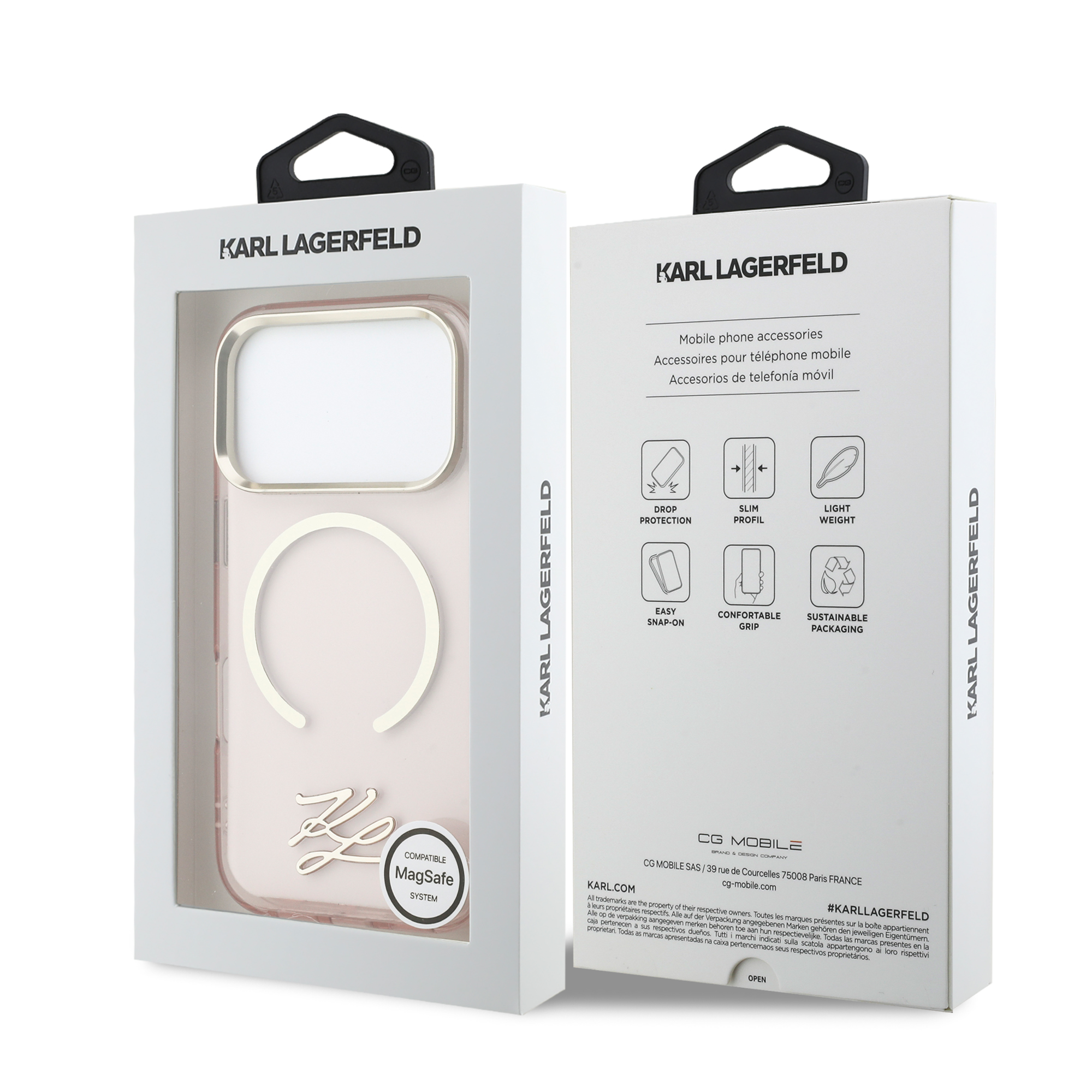 iPhone 17 Pro - KARL LAGERFELD Script Logo Pink - 8