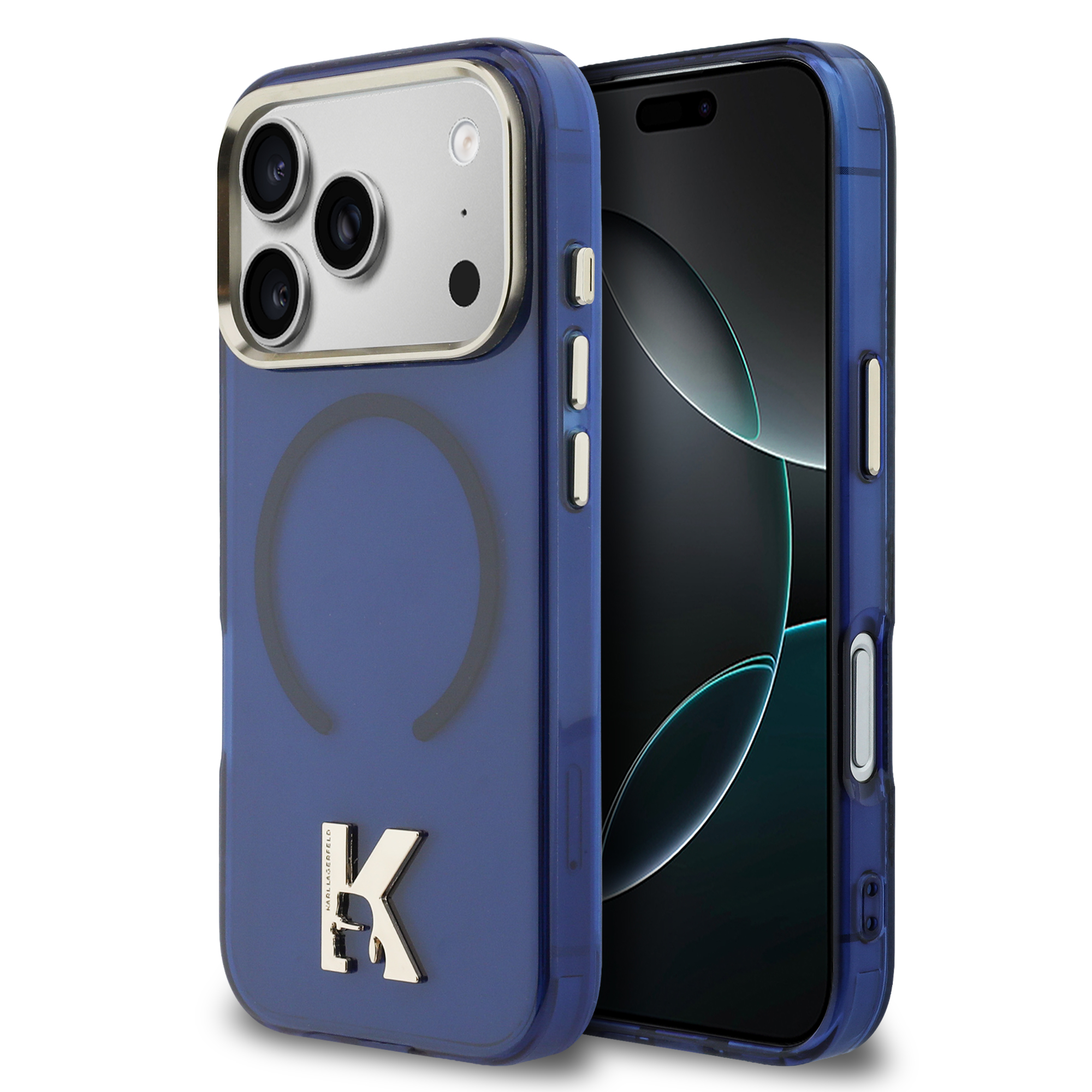 iPhone 17 Pro - KARL LAGERFELD Head Logo Blue - 2