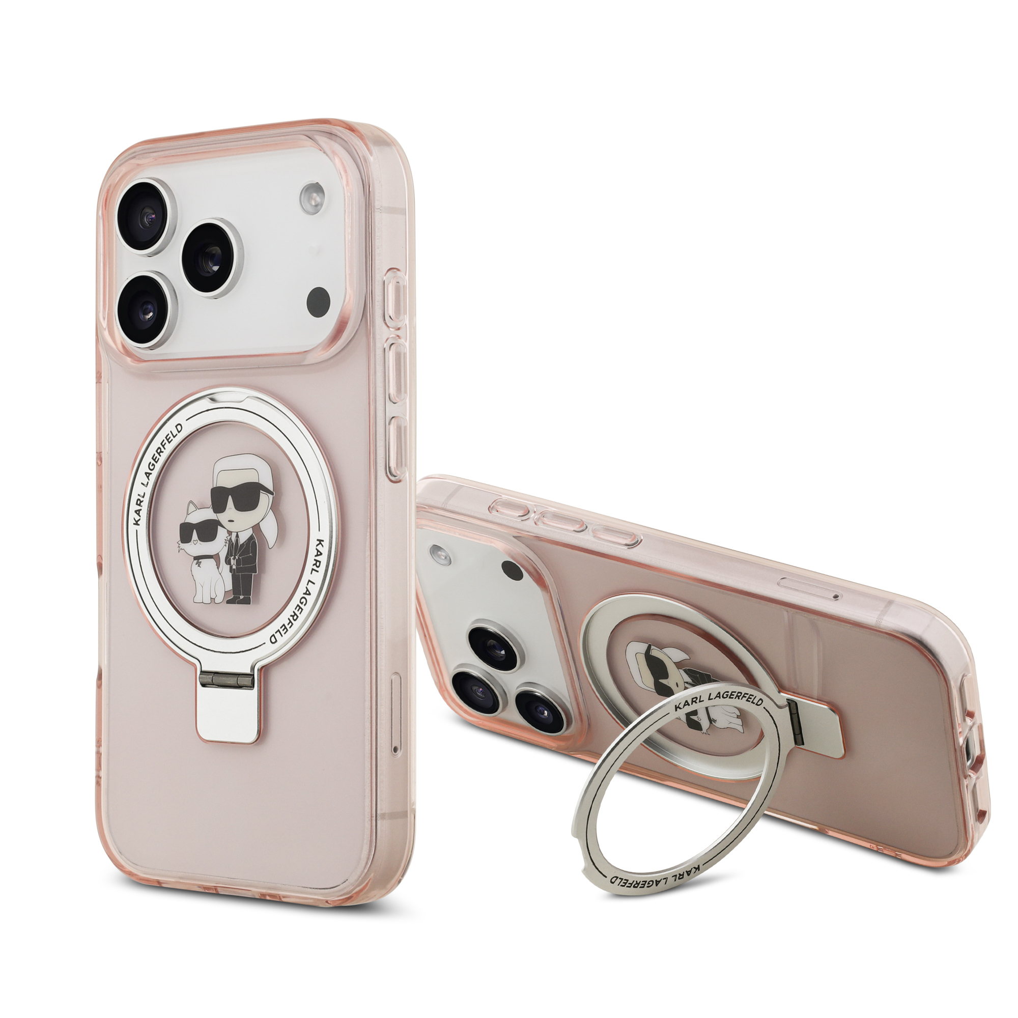 iPhone 17 Pro - KARL LAGERFELD Ringstand KC Pink - 2