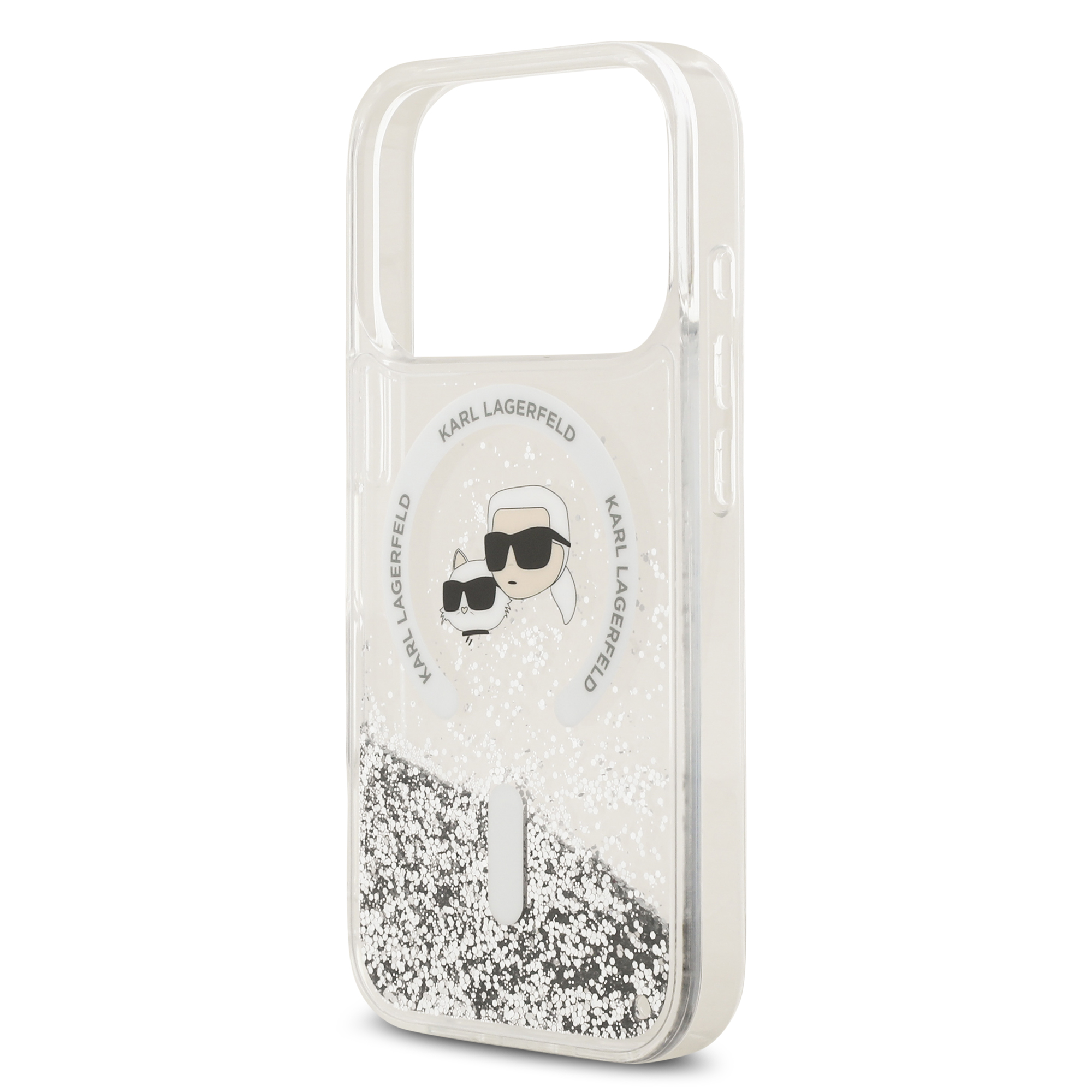 iPhone 17 Pro - KARL LAGERFELD Liquid Glitter Heads Transparent - 6