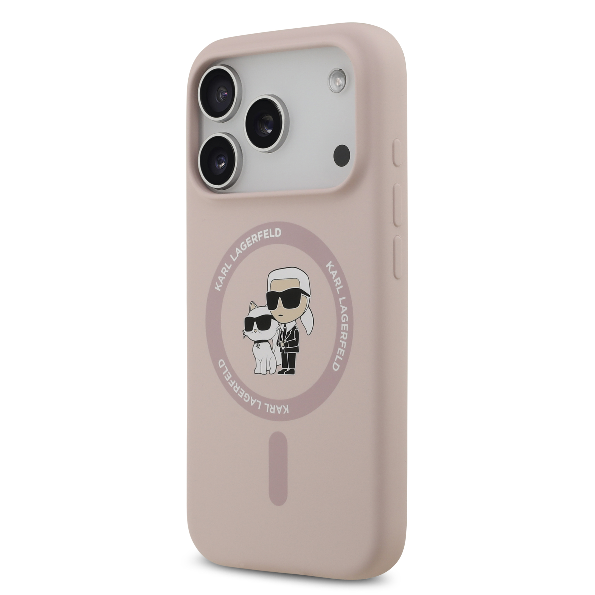 iPhone 17 Pro - KARL LAGERFELD Silicone KC Body Ring Pink - 3