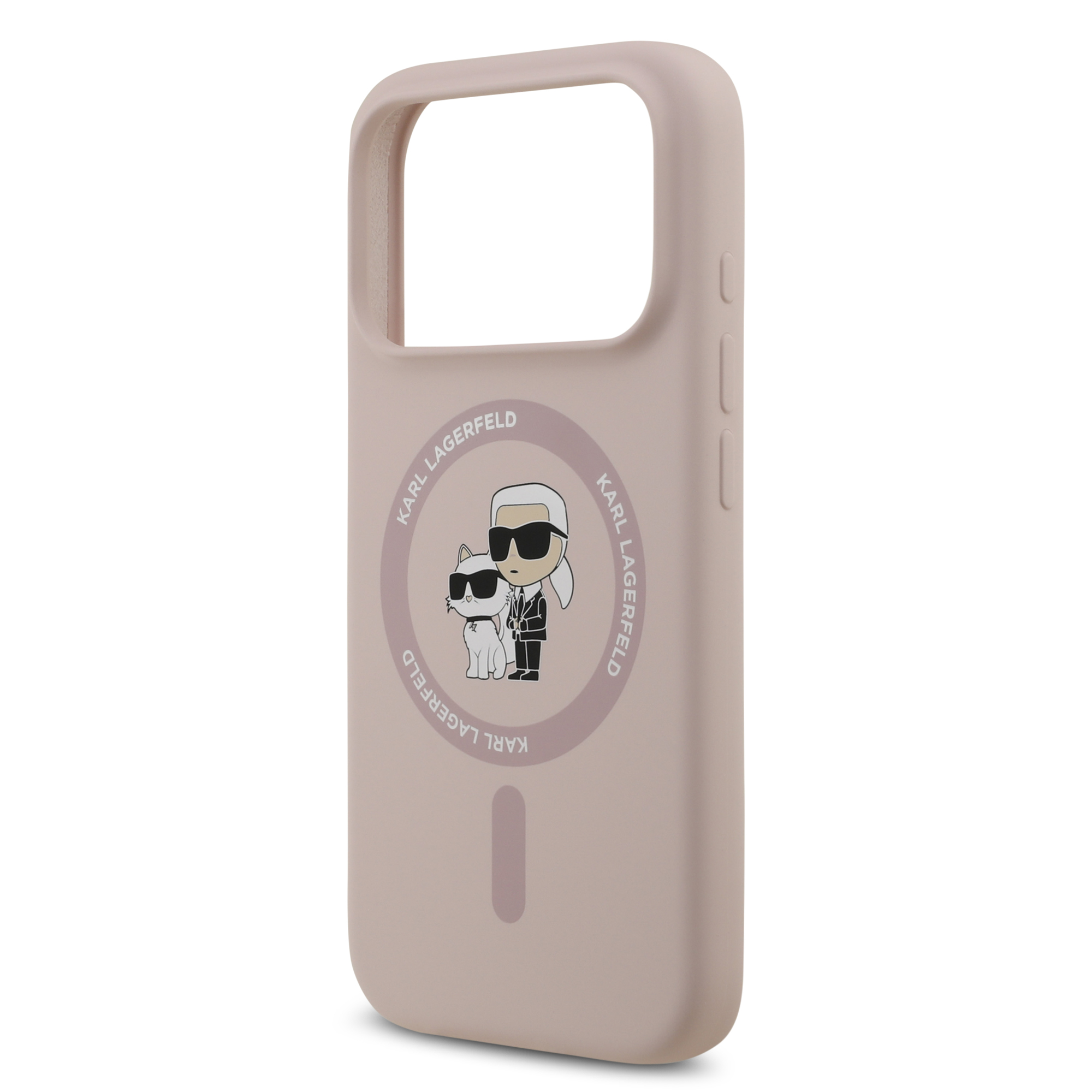 iPhone 17 Pro - KARL LAGERFELD Silicone KC Body Ring Pink - 6