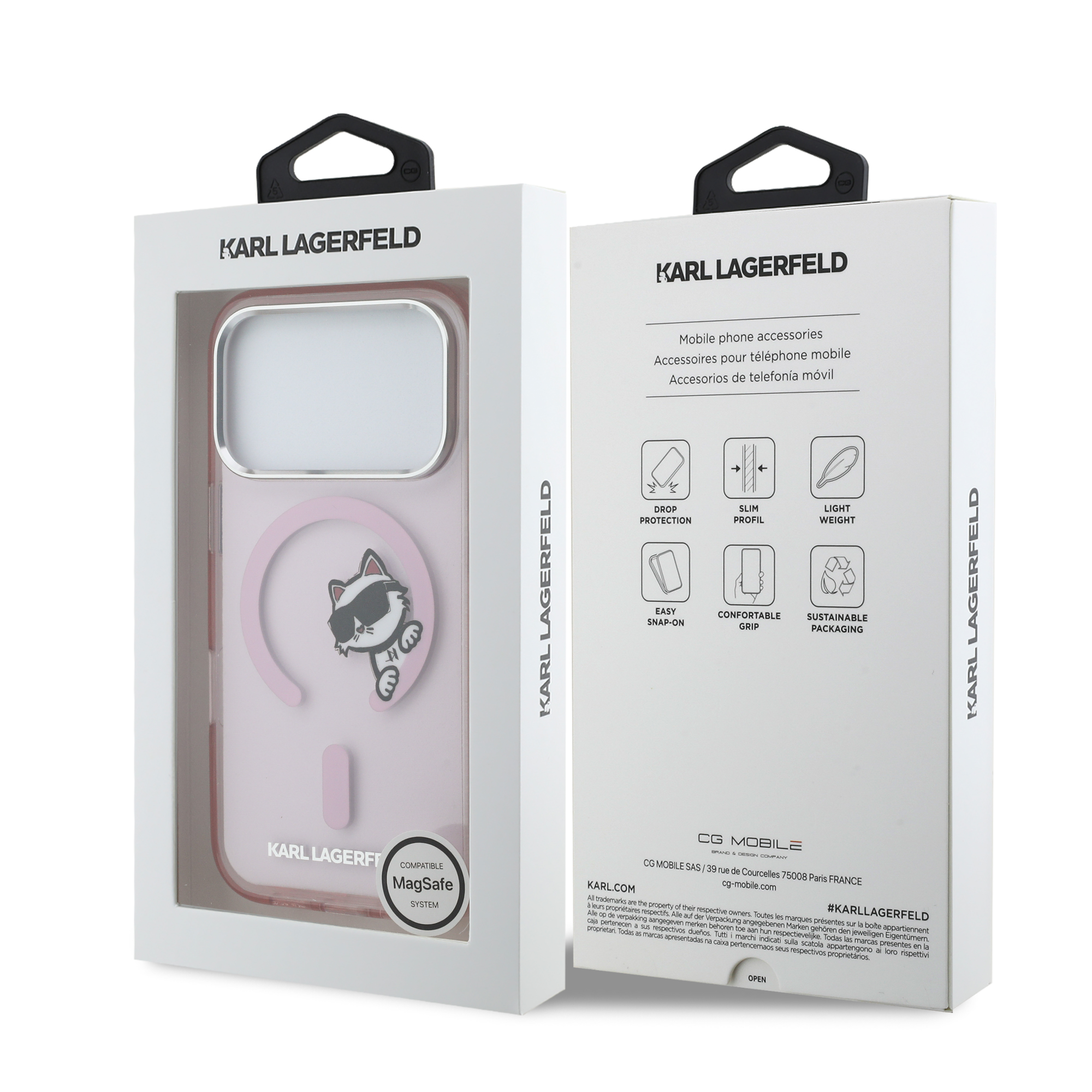 iPhone 17 Pro Max - KARL LAGERFELD IML Choupette Peekaboo Pink - 8