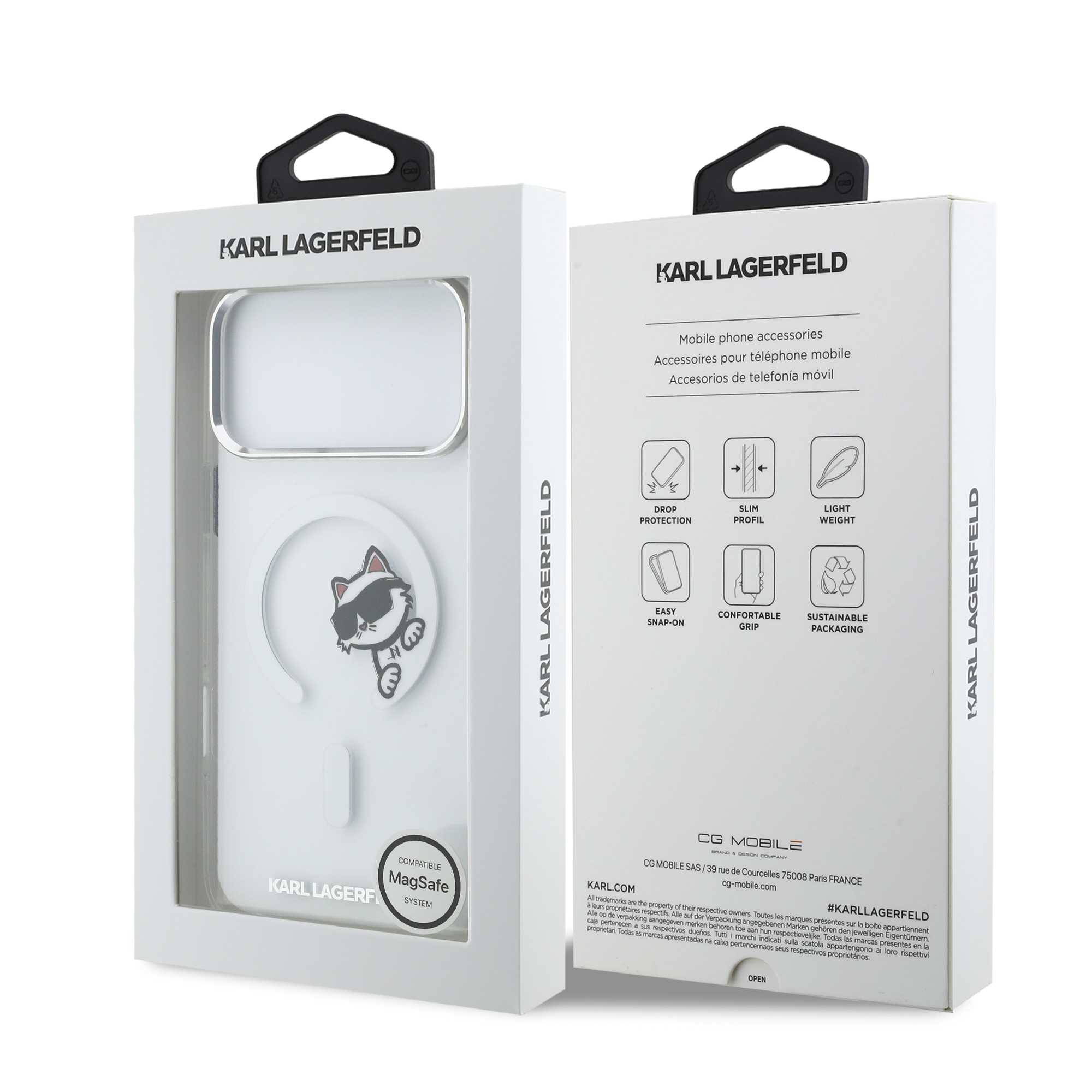 iPhone 17 Pro Max - KARL LAGERFELD Choupette Peekaboo Transparent - 8