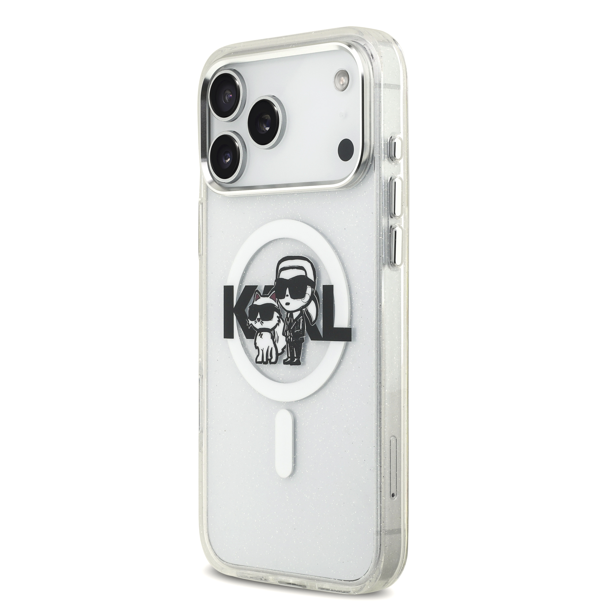 iPhone 17 Pro Max - KARL LAGERFELD Glitter Karl&Choupette Sketch Clear - 3