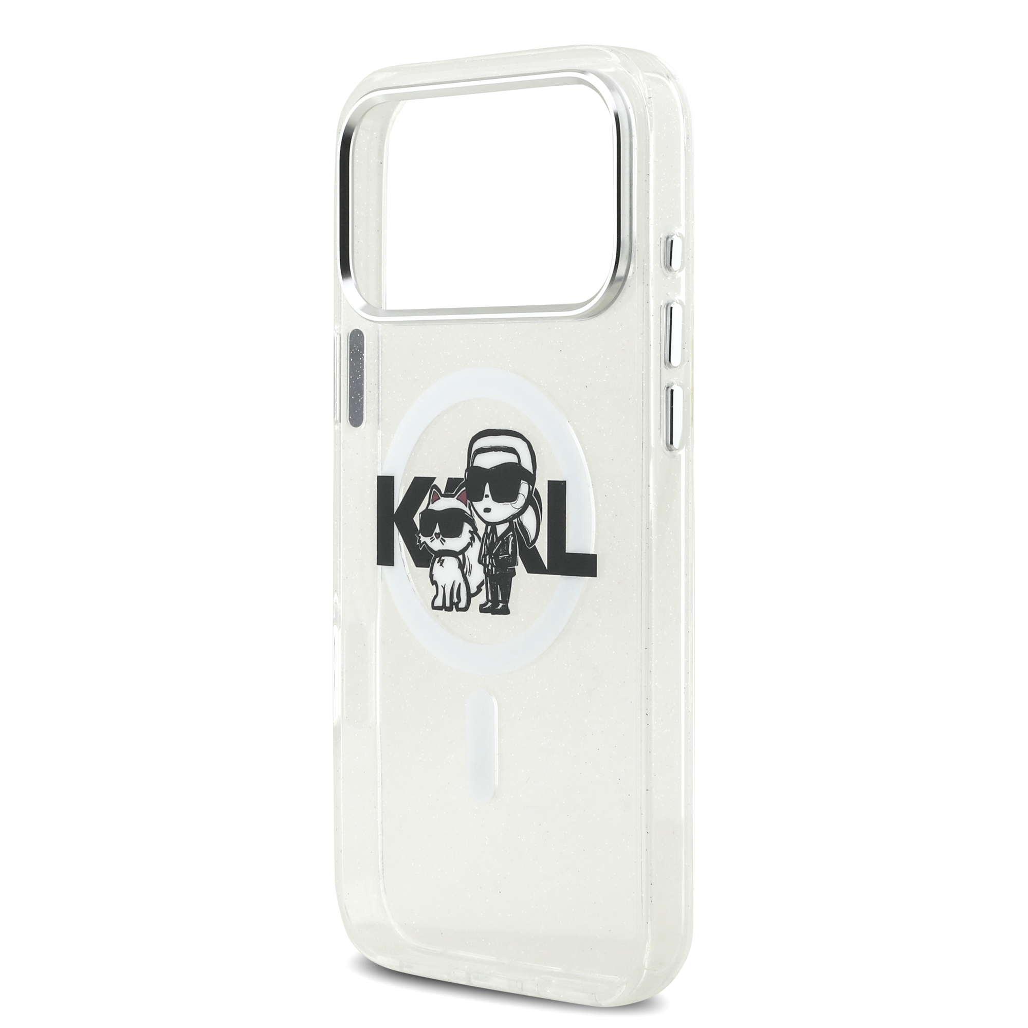 iPhone 17 Pro Max - KARL LAGERFELD Glitter Karl&Choupette Sketch Clear - 6
