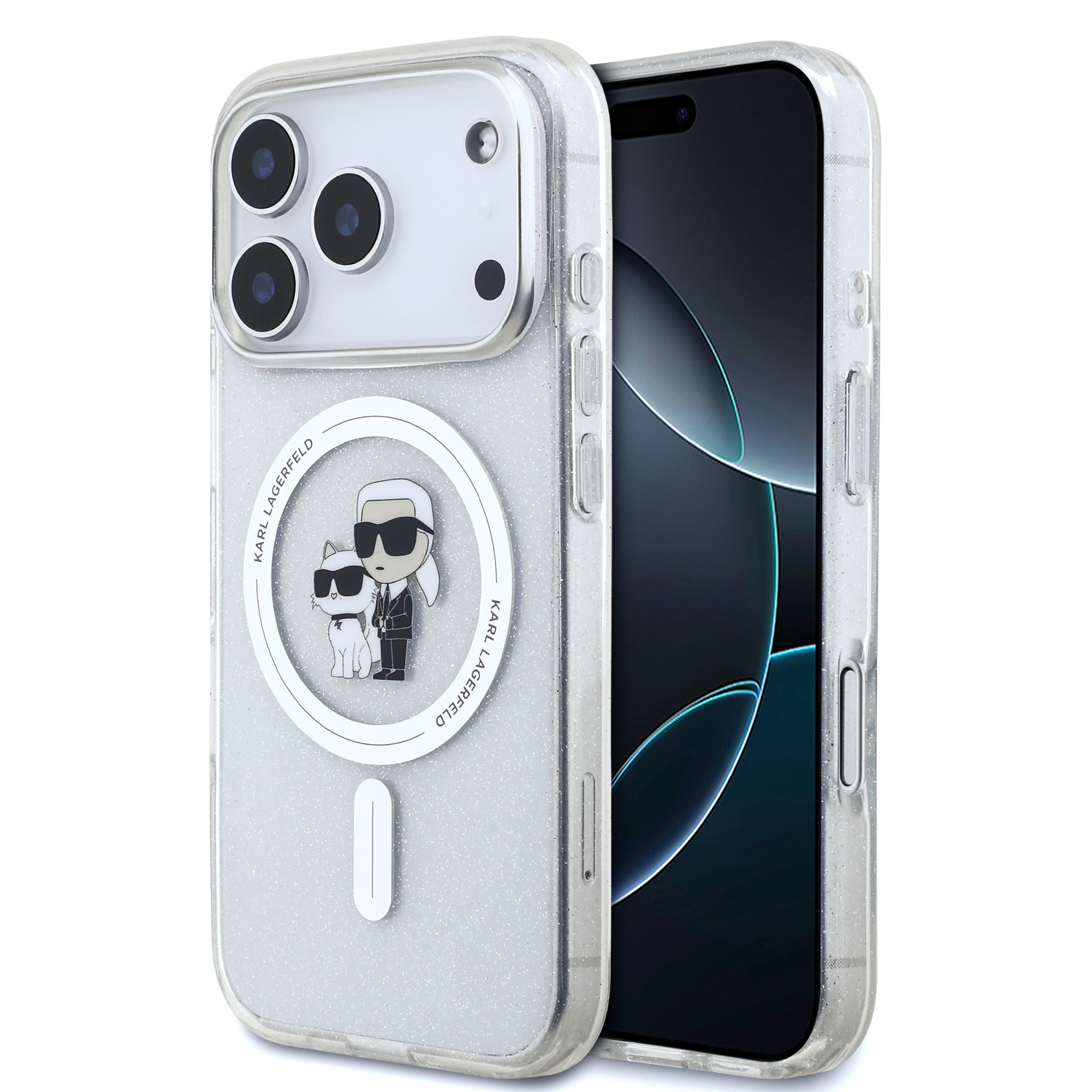 iPhone 17 Pro Max - KARL LAGERFELD Glitter Transparent - 2