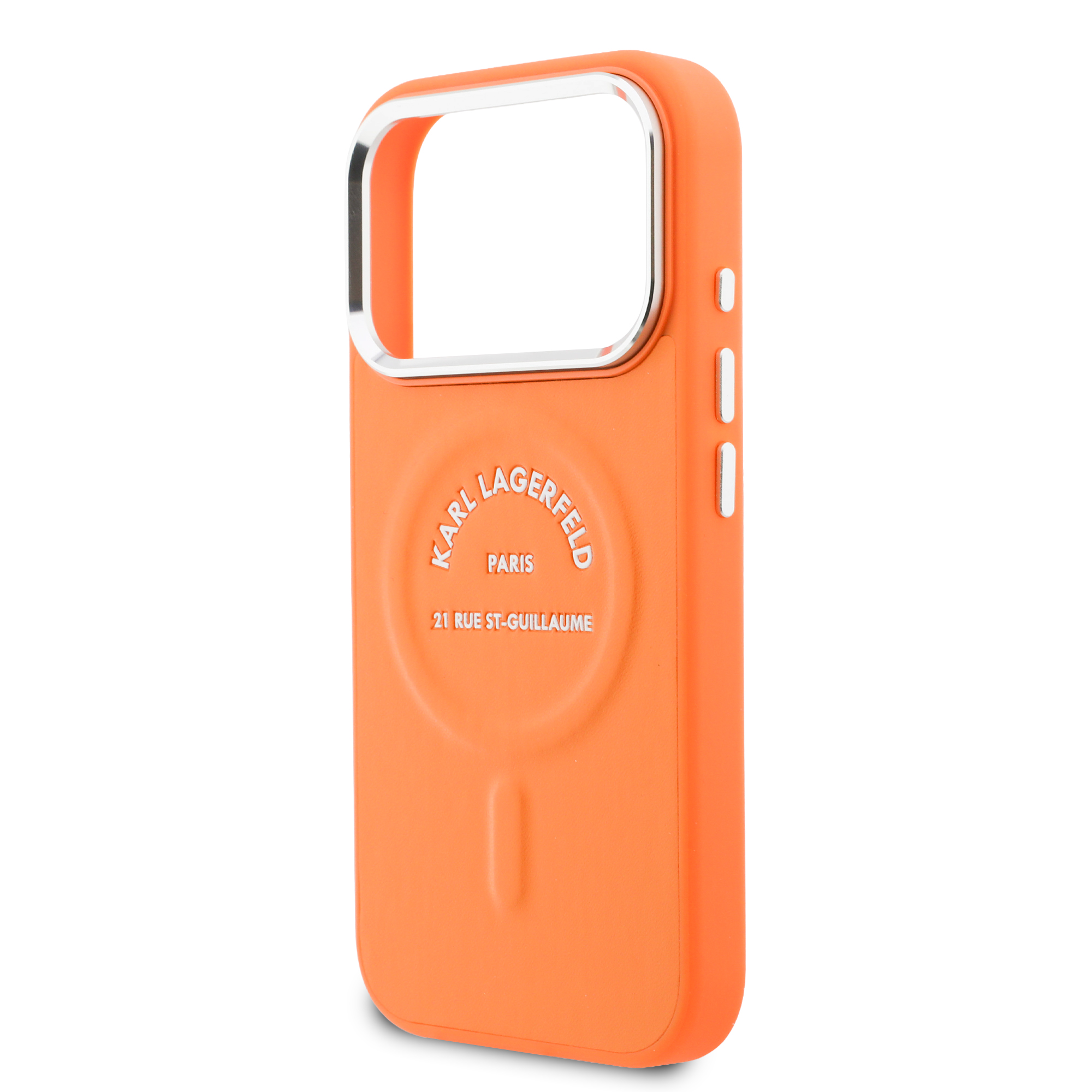 iPhone 17 Pro Max - KARL LAGERFELD Leather Karl RSG Logo Orange - 6