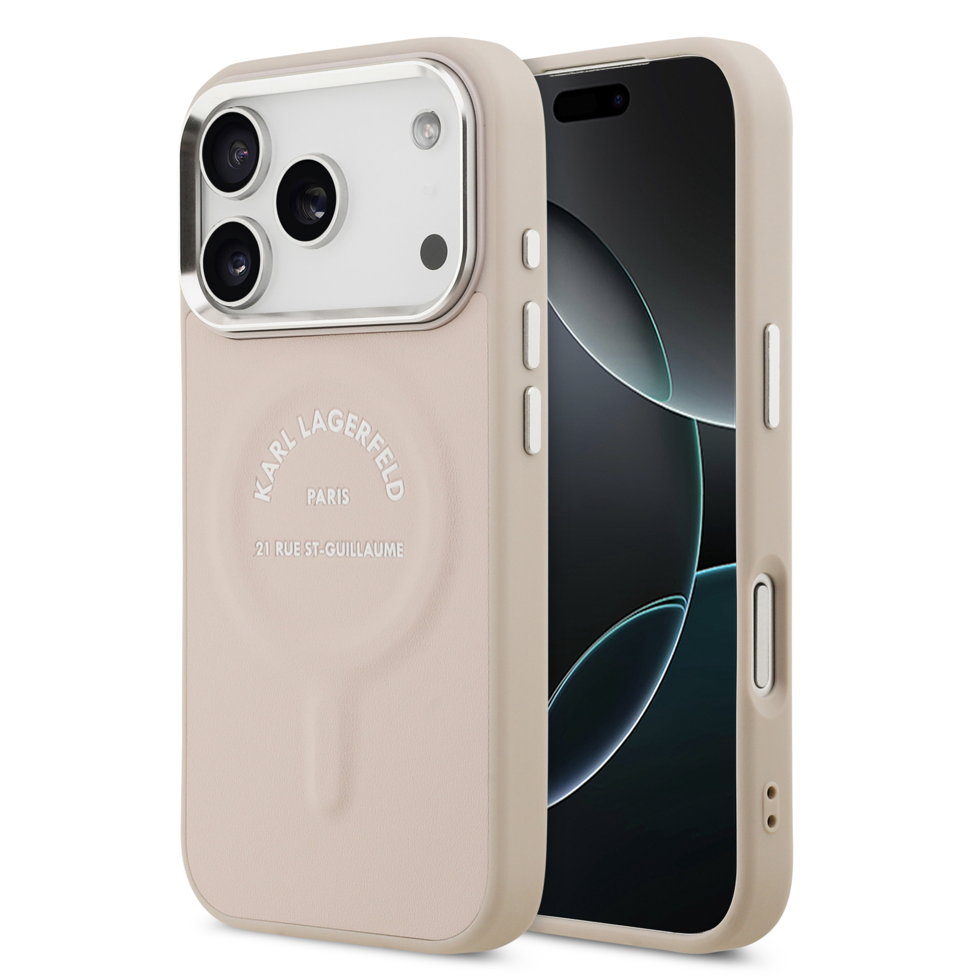 iPhone 17 Pro Max - KARL LAGERFELD PU Case With Karl RSG Logo Metal Pink - 2