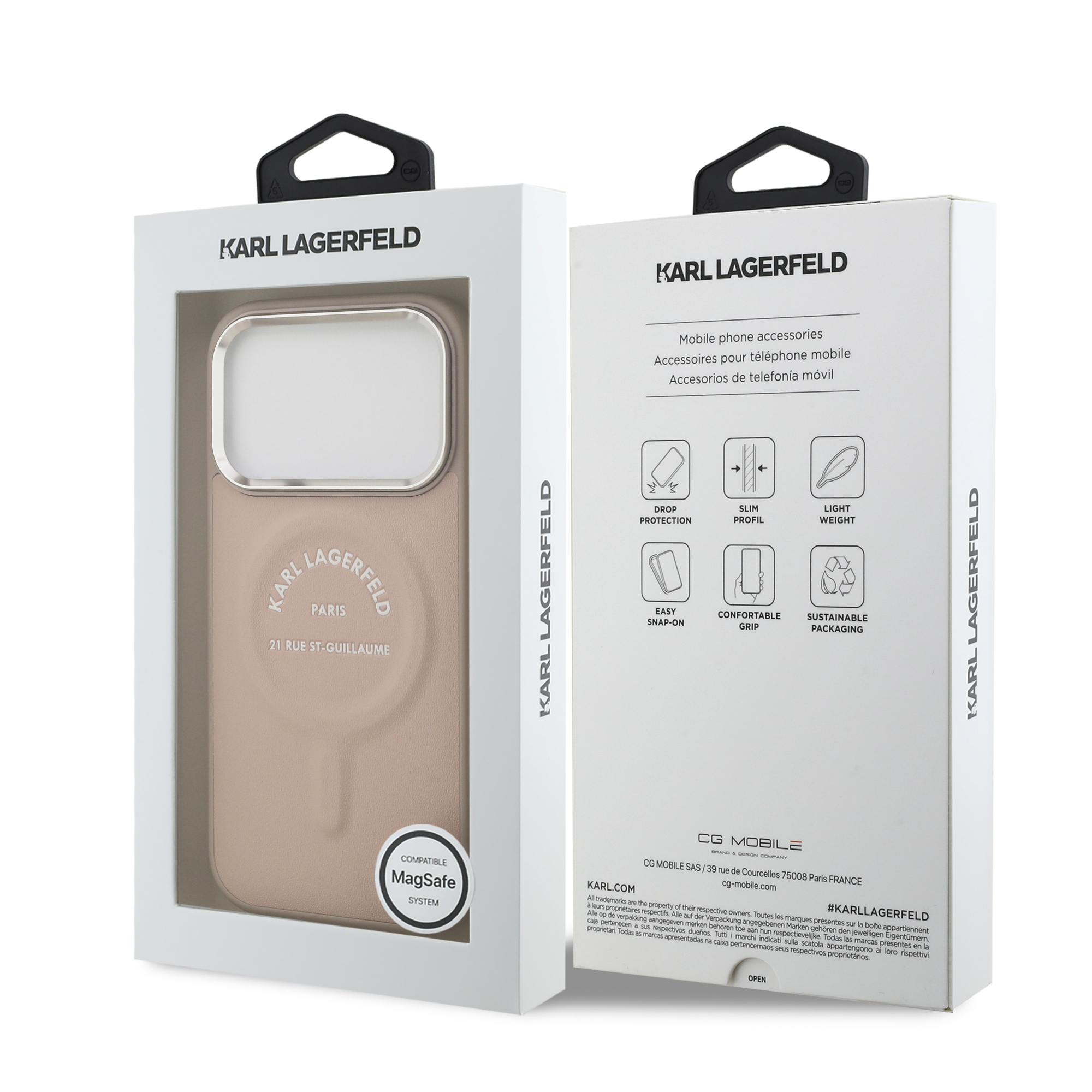 iPhone 17 Pro Max - KARL LAGERFELD PU Case With Karl RSG Logo Metal Pink - 8