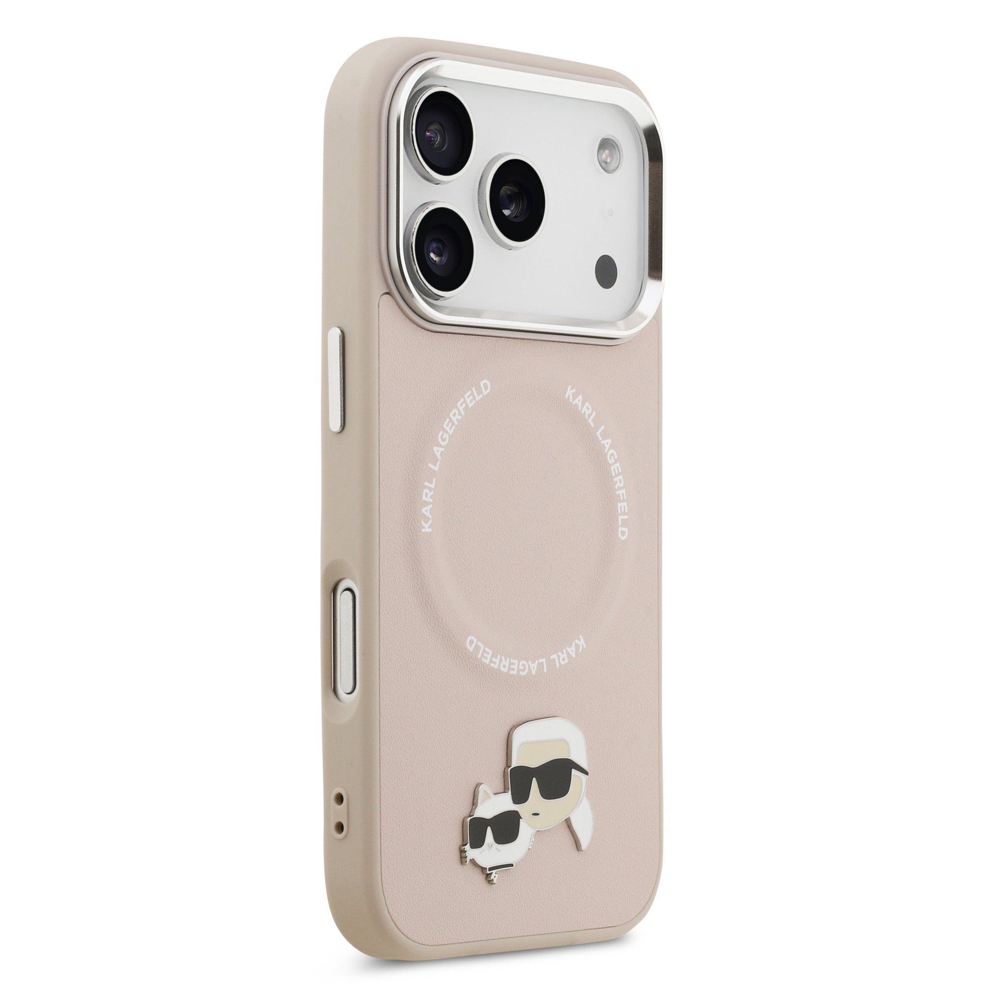 iPhone 17 Pro Max - KARL LAGERFELD Karl&Choupette Pins Logo Pink - 4