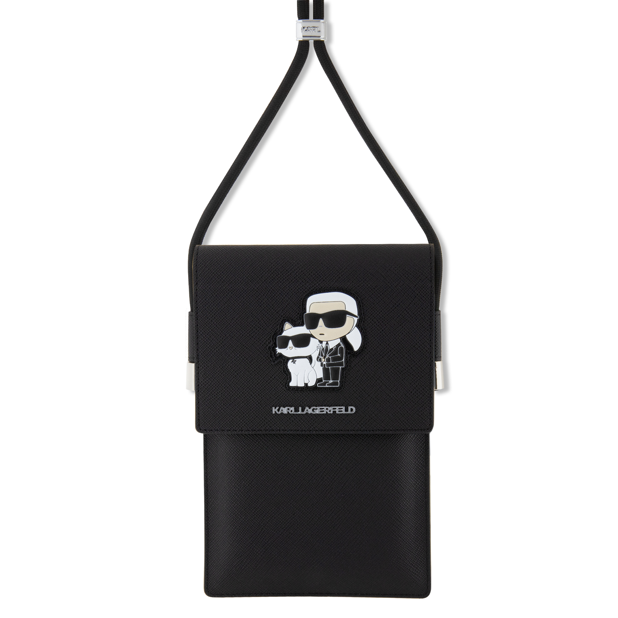 Wallet Card - KARL LAGERFELD Saffiano Pin KC Black - 2