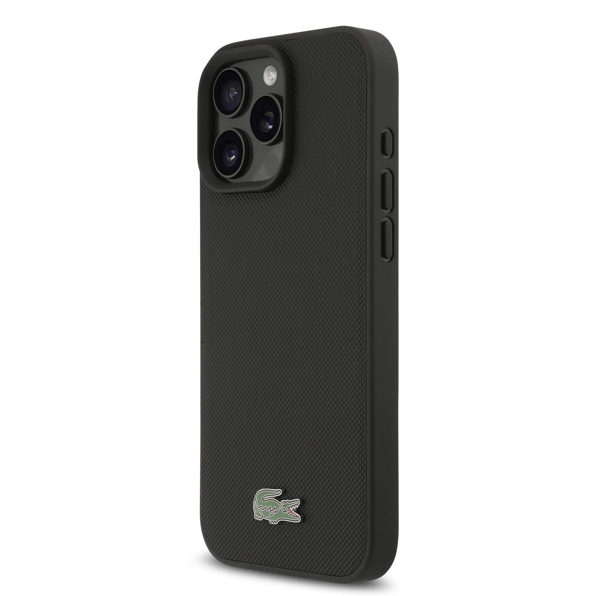 iPhone 16 Pro Max - LACOSTE Full Wrap Petit Pique Black - 3